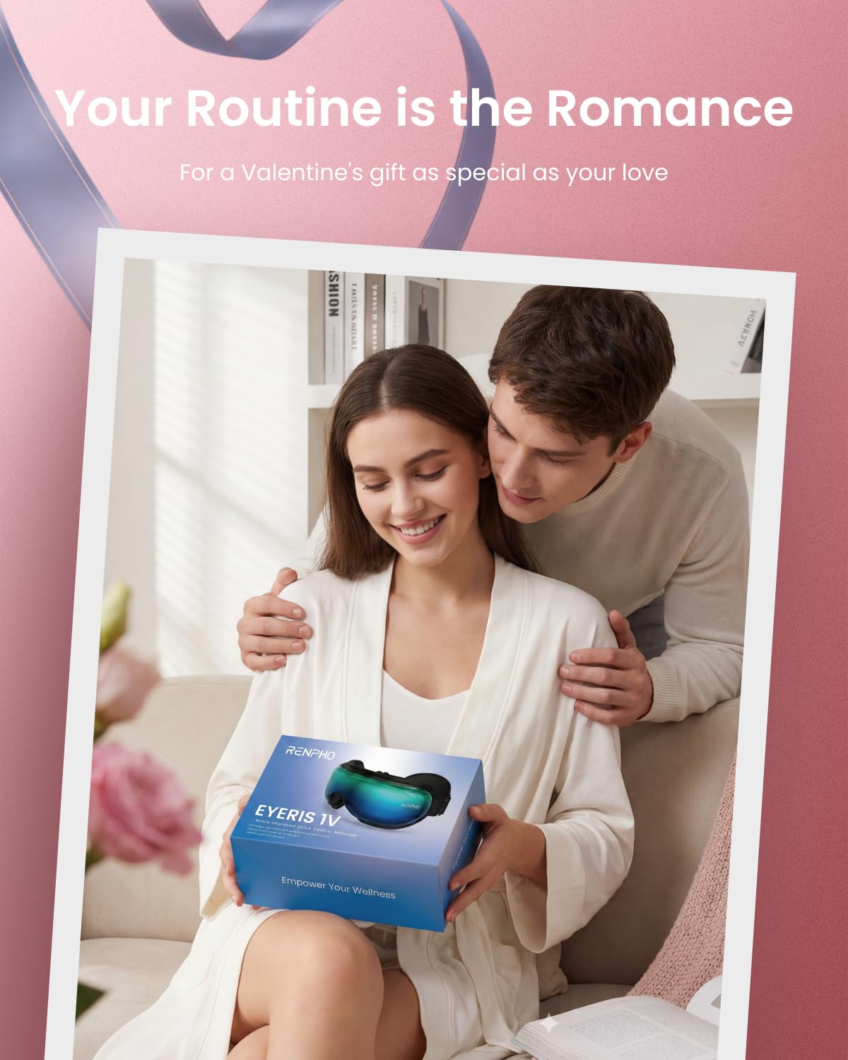 RENPHO Eye Massager with Heat, Valentines Day Gifts for Her Him Birthday Gifts for Women Mom, FSA Eligible HSA Eye Mask for Migraine,Sleep Mask for Dry Eyes Relax, Handheld Massager Eyeris 1