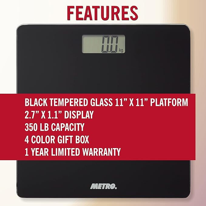 Taylor Digital Bathroom Scale, Black