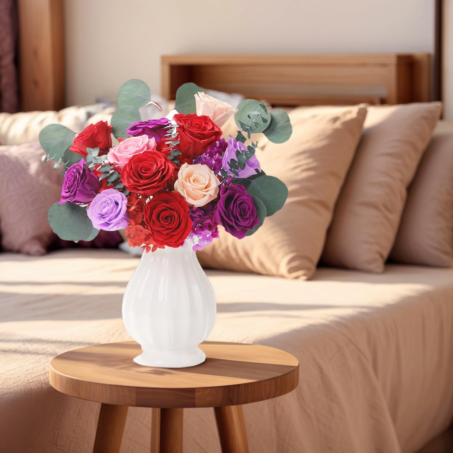 lovenfold Flowers for Delivery,Preserved Flowers Bouquets,Purple Rose Bouquets That Last 1-3 Years,Birthday Flowers Gifts for Women Mom Grandma Wife Friends