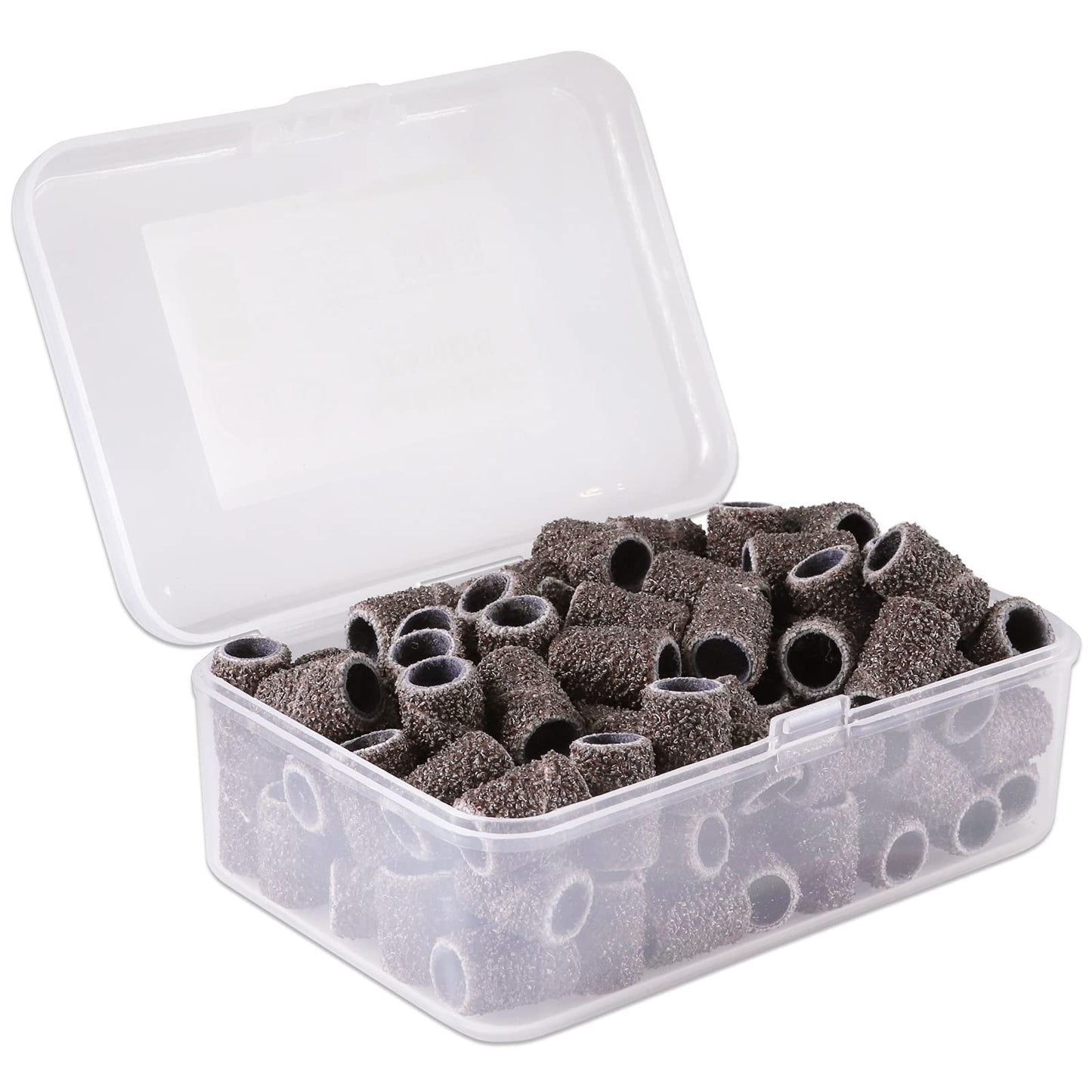 100 Pcs Large Brown Nail Drill Bits Sanding Bands for Nail Drill 60 Coarse Grit – Nail File for Acrylic Nail Gel Manicures Pedicure