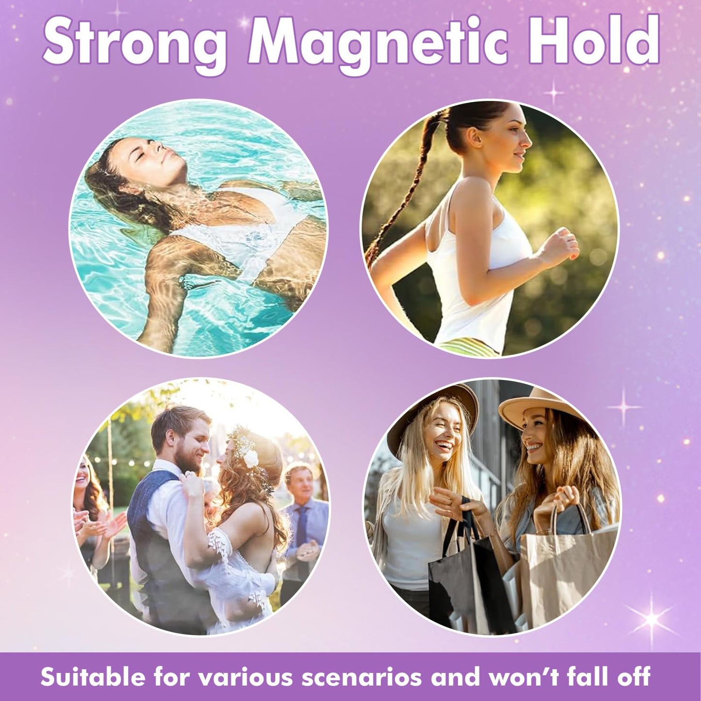 Elara Craft Magnetic Eyelashes with Applicator, Magnetic Eyelashes Natural Look,Reusable Magnet Lashes No Glue Needed Soft Lashes Kit(Simple+Simple)