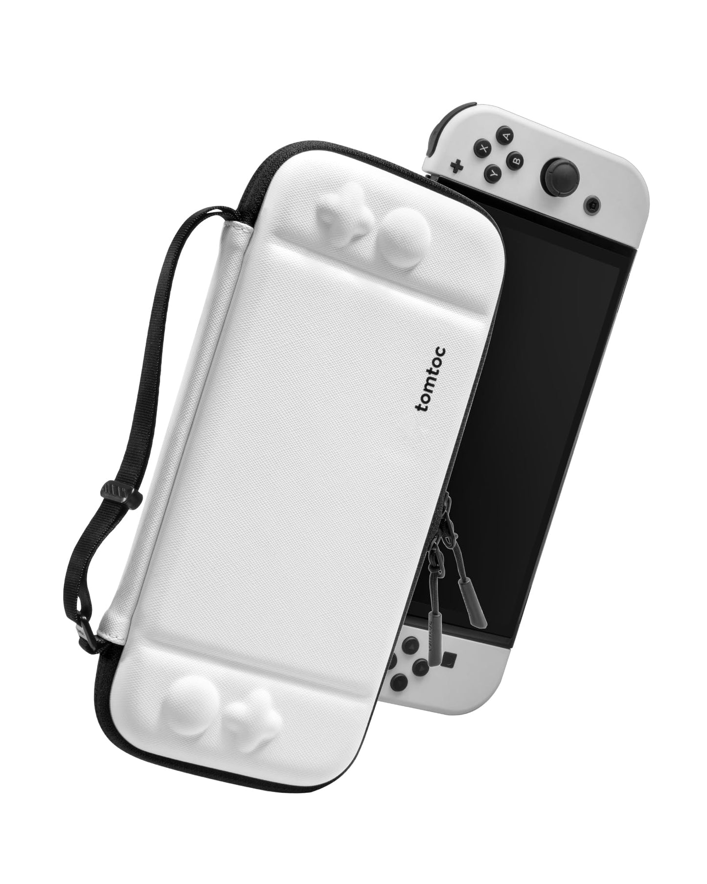 tomtoc Slim Carrying Case for Nintendo Switch 2 Model 2025, Odorless Felt Protective Hard Shell with 12 Game Card Slots, Portable Travel Storage Case with Original Patent and Military Grade Protection