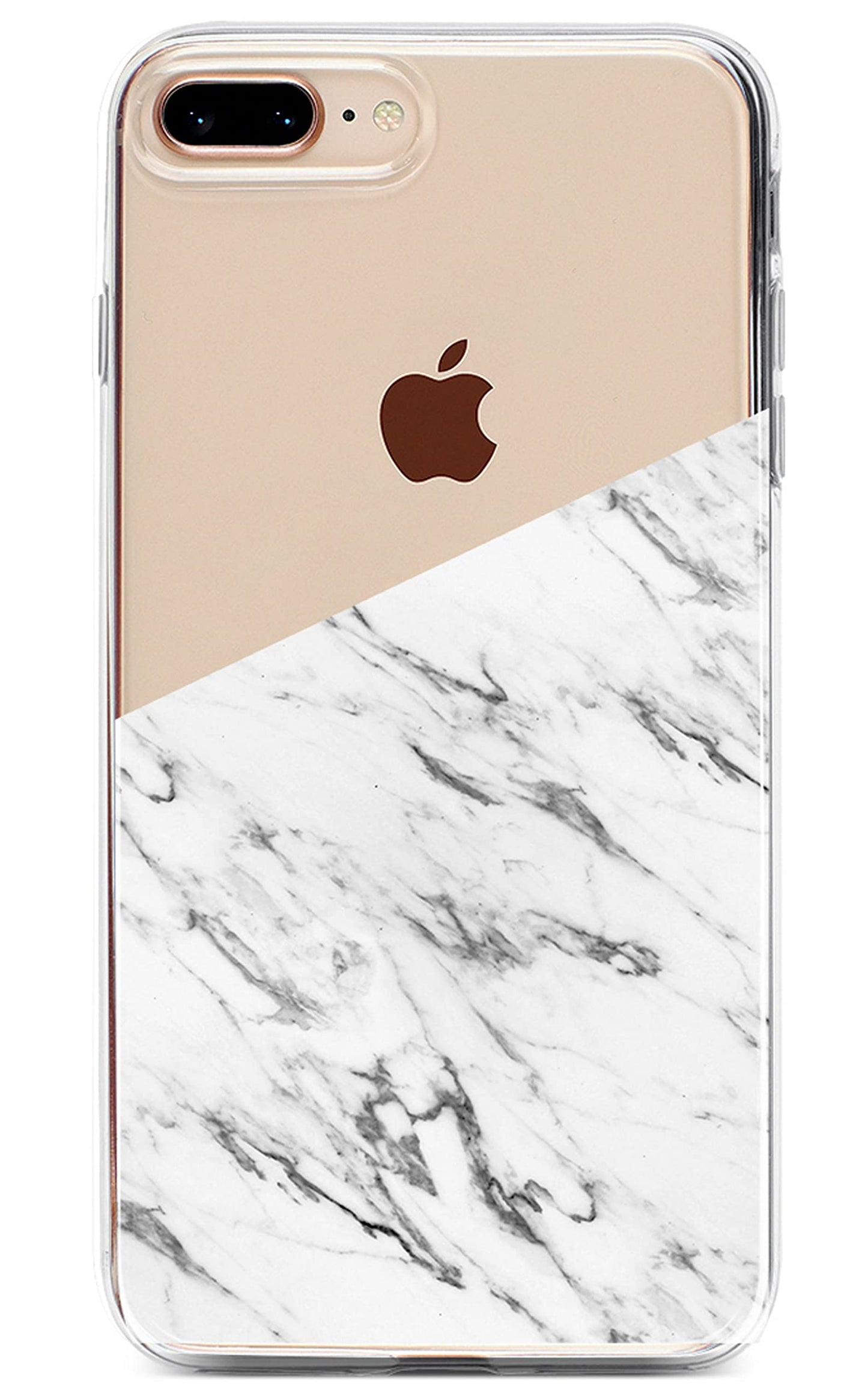 Casely iPhone 6/7/8 Plus Case | Stepping Up | Geo Rose Gold Marble | Classic Ultra Slim Design