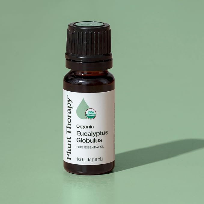 Plant Therapy Organic Eucalyptus Globulus Essential Oil 100% Pure, USDA Certified Organic, Undiluted, Natural Aromatherapy, Therapeutic Grade 10 mL (1/3 oz)