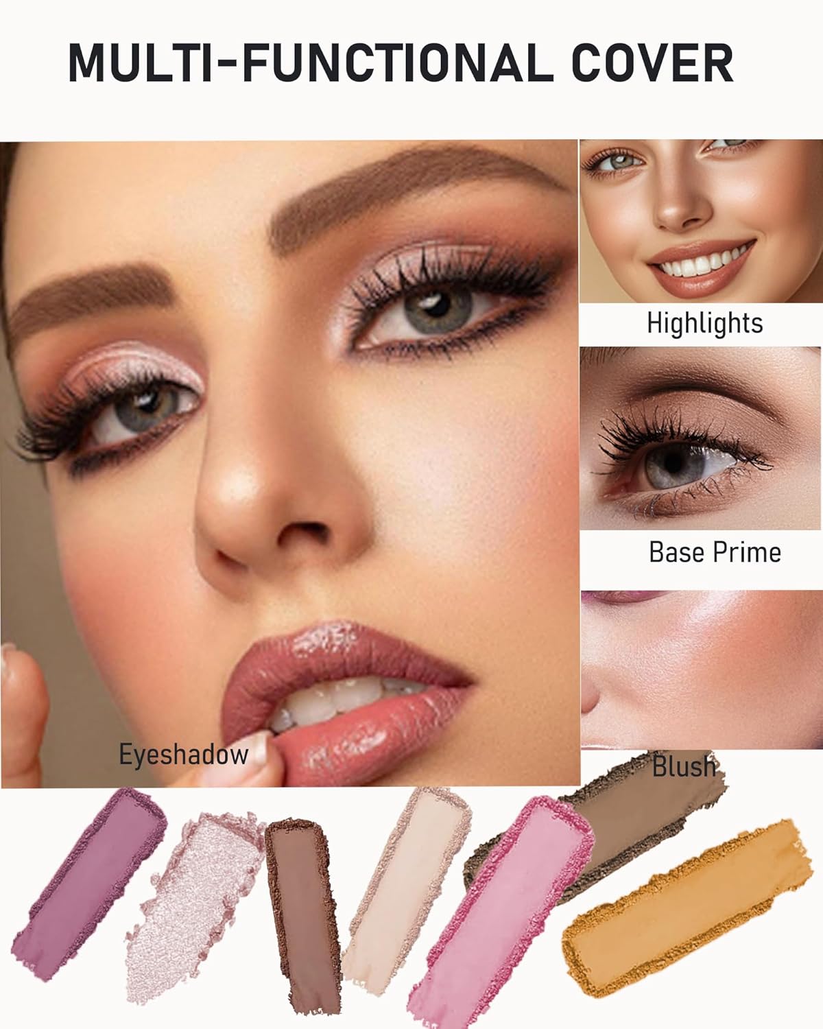 Single Matte Eyeshadow, Pink Eye Shadow Blush Palette Makeup,High Pigment Waterproof Nude Multiuse Pressed Eye Shadows Powder with Smooth Powder,Lightweight Blendable Formula for Daily Eye Look-342