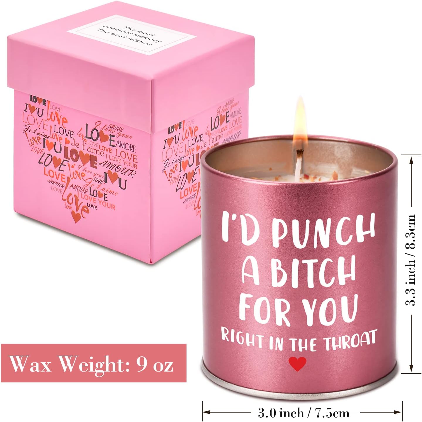 Valentines Day Gifts for Her Scented Candle: Birthday Gifts for Women Mom Girlfriend Wife Sister Galentines Mothers Day Christmas Stocking Stuffers White Elephant Anniversary Friendship Funny Gift