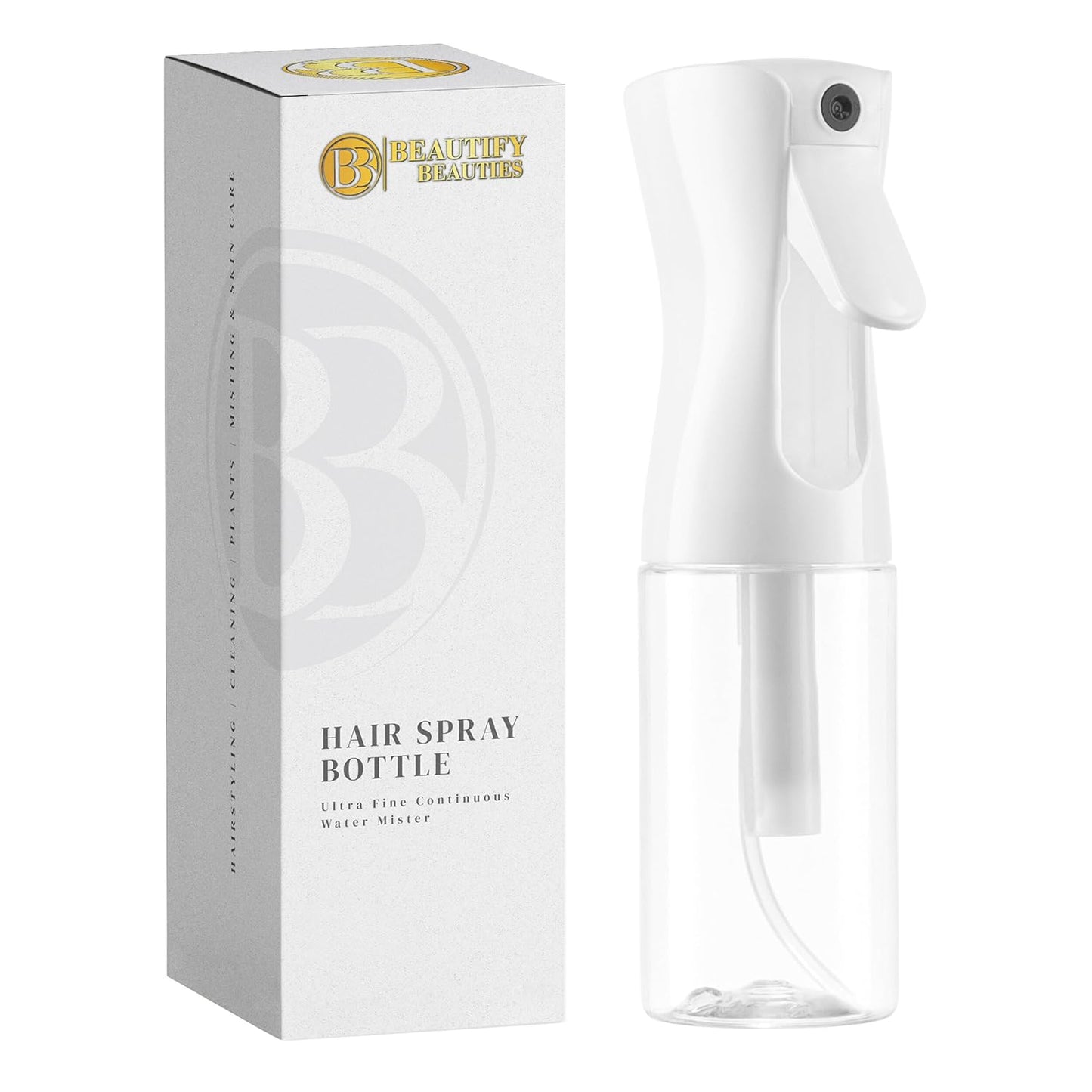 Ultra Fine Continuous Hair Spray Bottle | Clear 6.8 Oz | Misting & Styling
