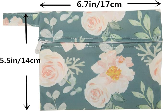 5 XS Panty Liners 1 Wet Bag Cloth Menstrual Pads Reusable Washable (Lace,XS Panty Liners)