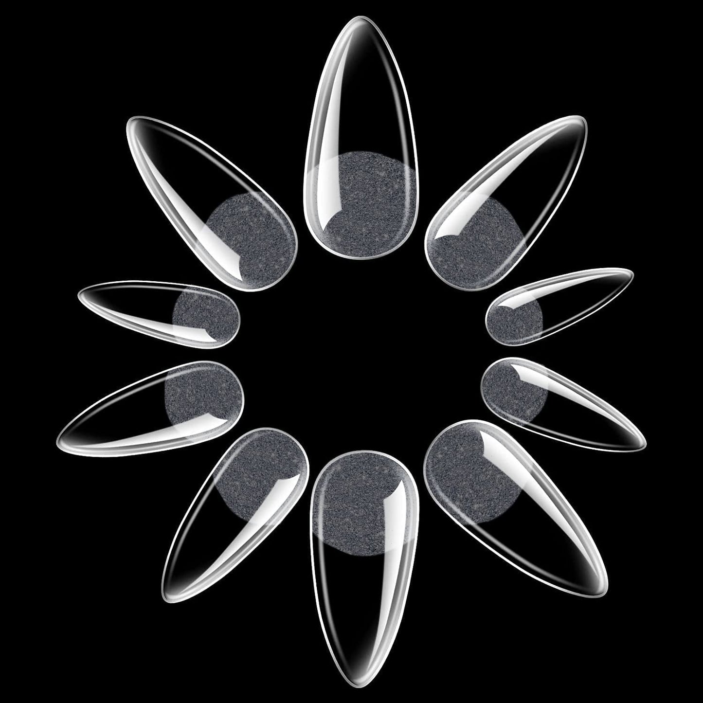 UNA GELLA 504Pcs Short Coffin Gel Press-On Nails | Pre-Etched For Women