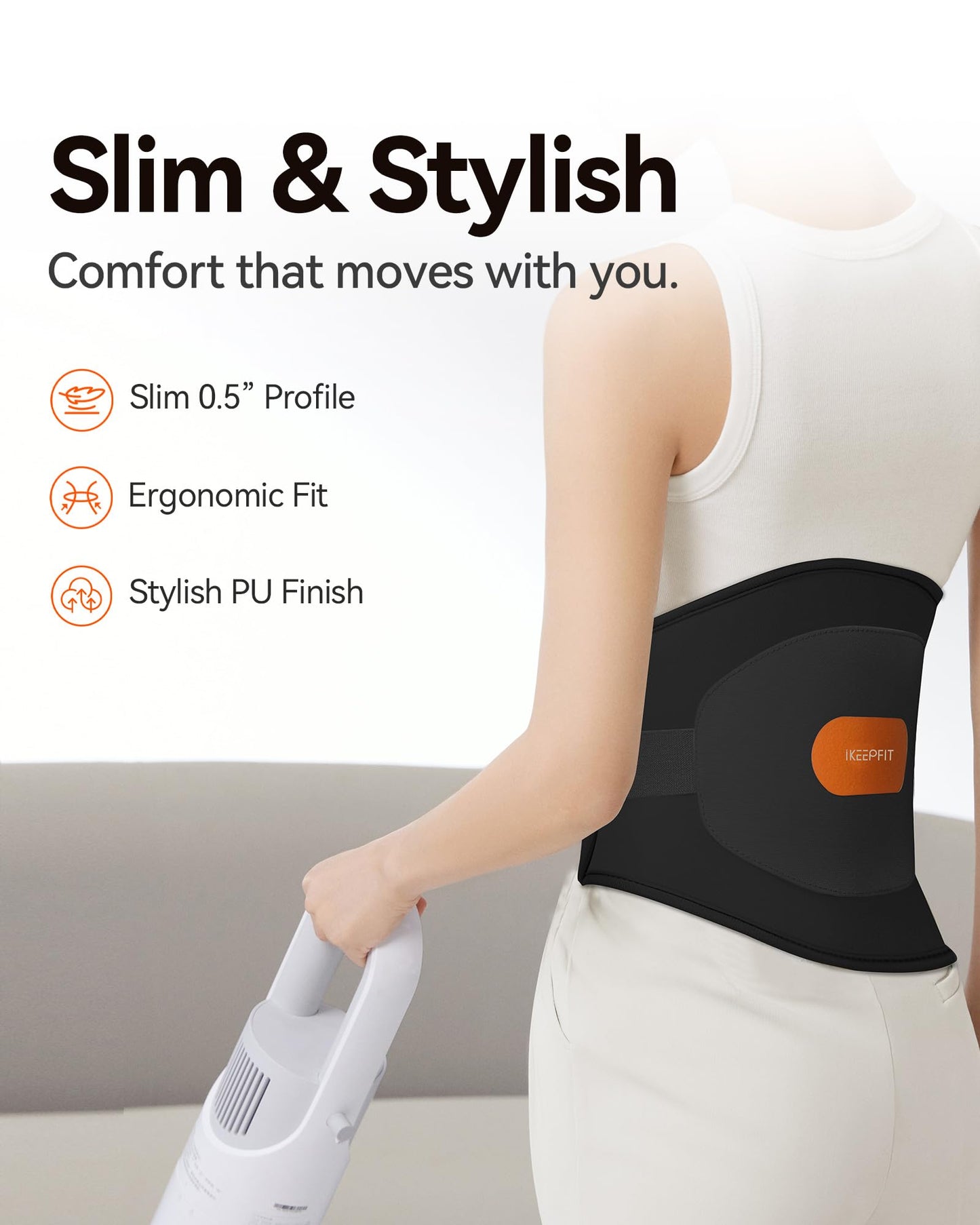 Portable Heating Pad with Massager for Back Pain Relief: MAXwarm® 3.0, IKEEPFIT® Electric Cordless Heat Pad for Period Cramps, Extra Large 65", 8000mAh Battery, Gift for Women Men(Beige)