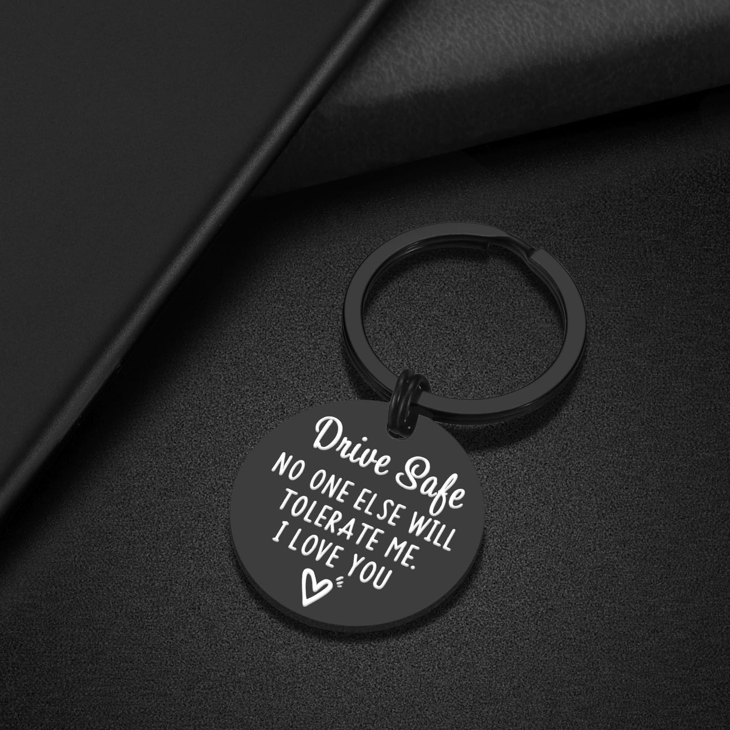 iJuqi Drive Safe Keychain Boyfriend Gift - Valentine's Day Gifts for Him Men Funny New Driver Keyring Cute Boyfriend Husband Gifts from Girlfriend Wife