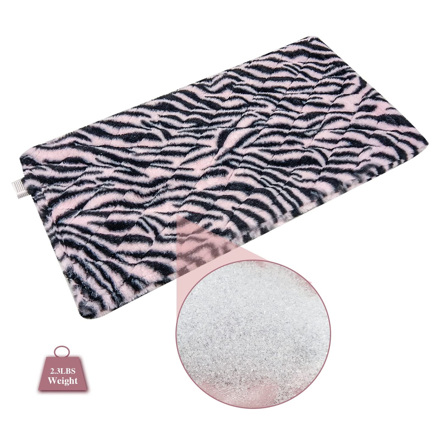 XL Full Weighted Heating Pad for Back Pain, Cramps, Relief - - 2.3lb Large Electric Heat Pad for Neck and Shoulders - Hot Heated Pad with Auto Shut Off, Stay on- (XL 12"x24" Pink) - PYQ0F