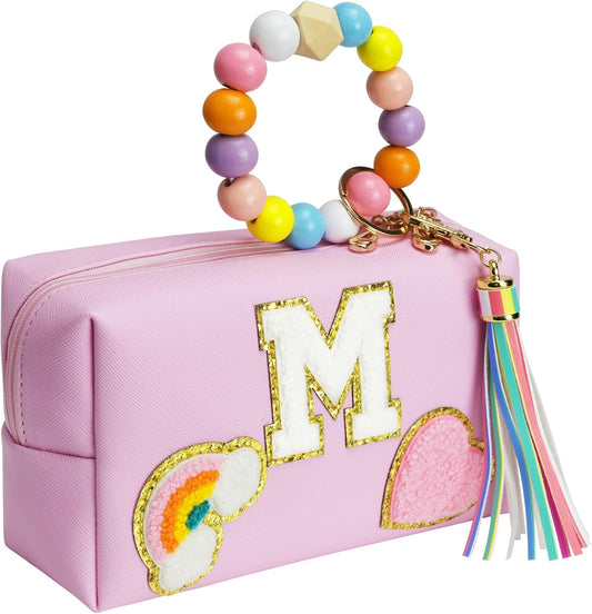 Birthday Gifts for Kids 4 5 6 7 8 9 10 11 12 year Old, Girl gifts Skin Care, Letter Pouch Cosmetic Toiletry Bag, Personalized Gift for Girl, Gift Bags