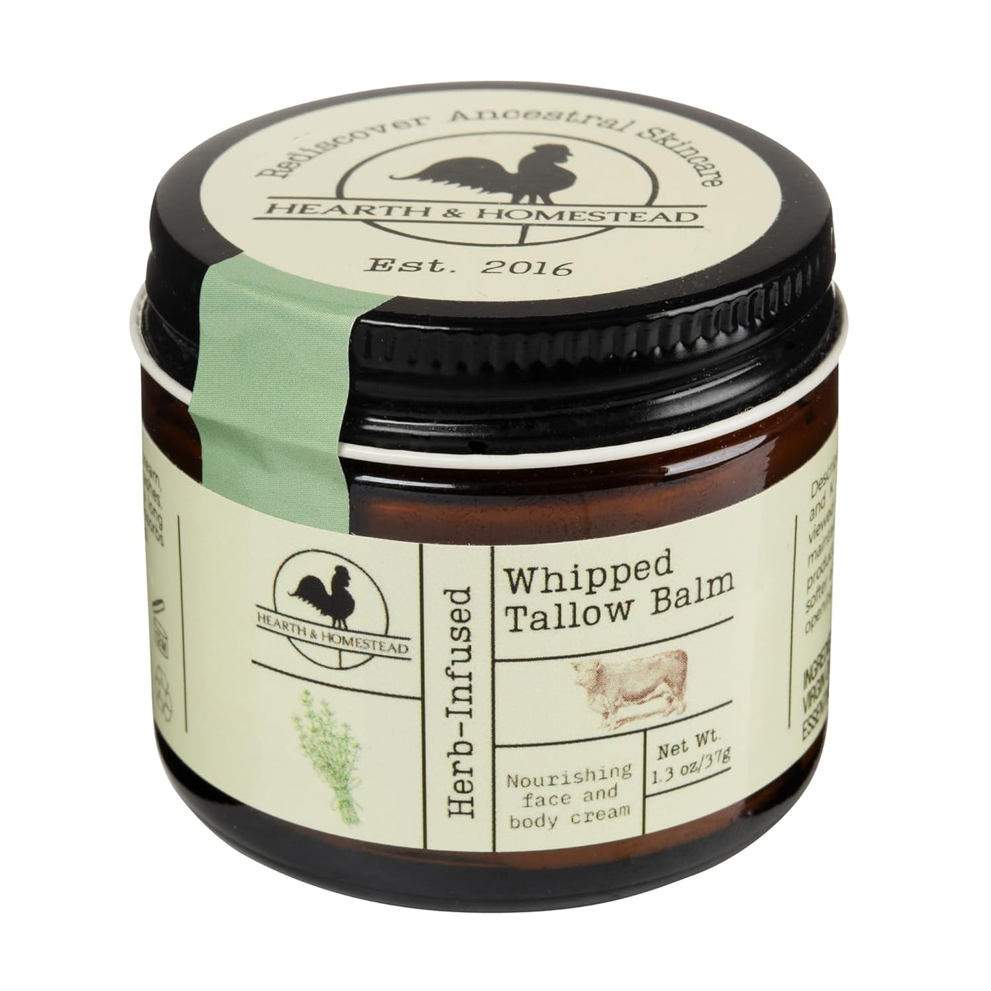 Organic Lavender Peppermint Whipped Tallow Balm | Handmade Body Butter - 1.3 Oz