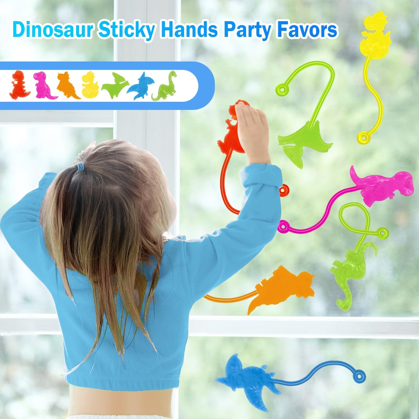 Valentines Sticky Hands Bulk 48PCS Valentines Day Gifts for Kids Classroom Prizes Valentines Party Favors for Kids Stretchy Heart Sticky Hand Toy Valentines Day Goodie Bag Stuffers Kid Party Supplies