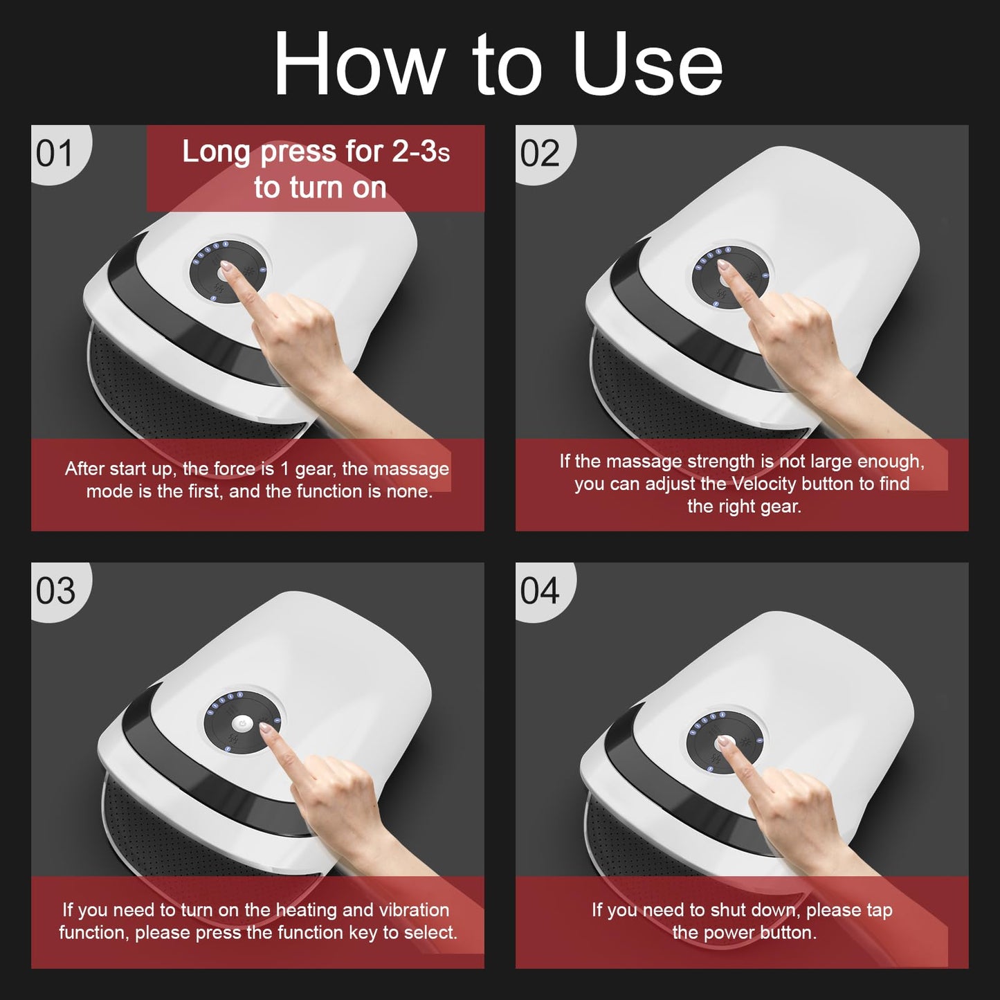 Xllent Hand Massager with Compression & Heating,Valentines Day Gifts for Her Him,Electric Hand Massager for Arthritis and Carpal Tunnel,Gifts for Women Men Her Him(White)