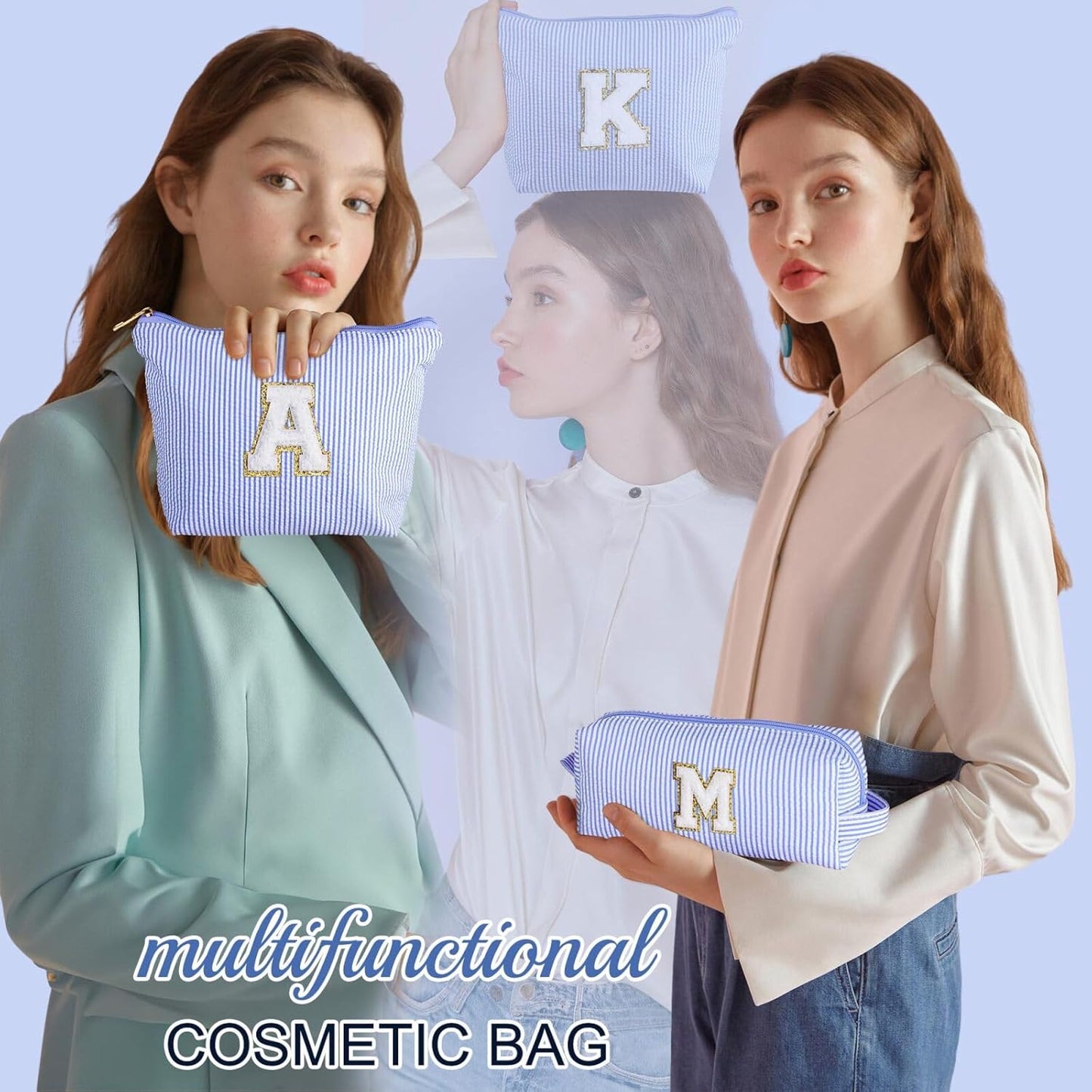 YOOLIFE Teen Girl Gifts- Cute Makeup Bag for Bridesmaid Friends | Travel Bag for Bride Maid Matron of honor Bridal Shower Personalized Bachelorette Girlfriend Gifts Teen Girl Gifts Trendy Stuff D
