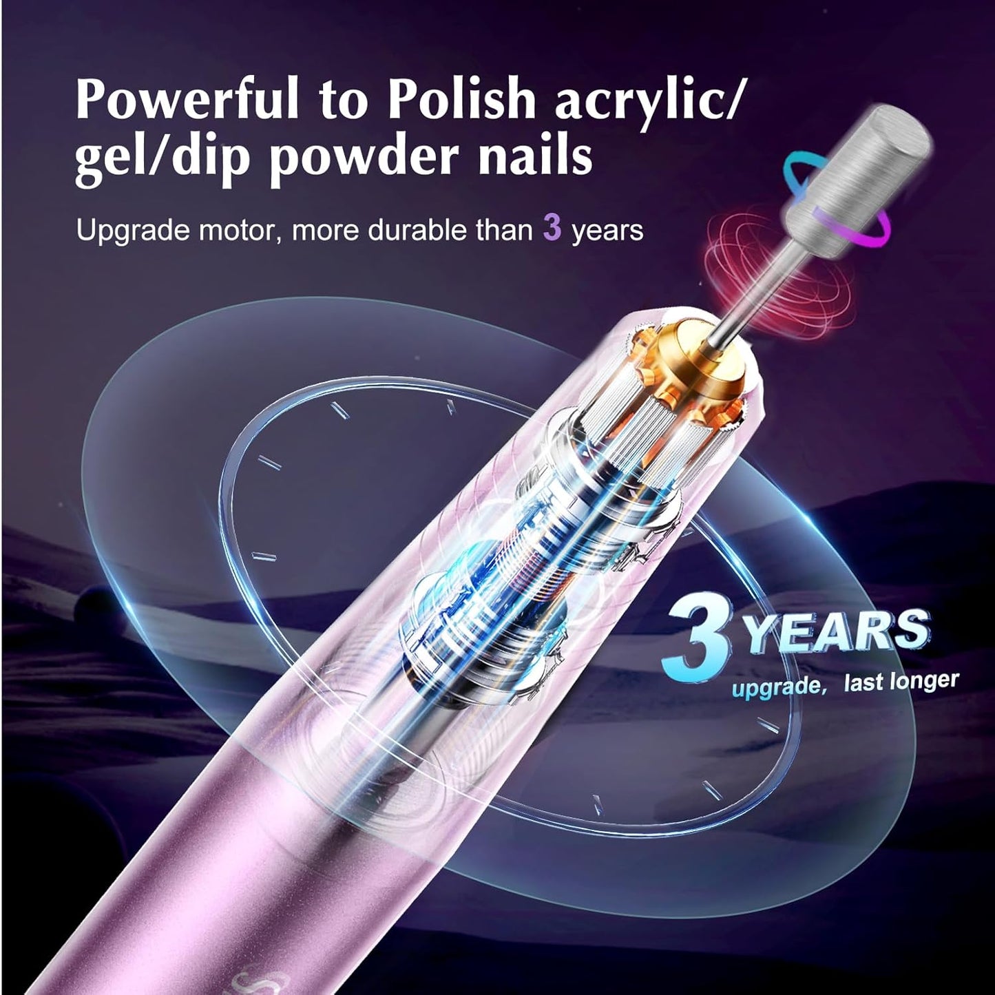 Professional Electric Nail Drill File Kit | Portable Acrylic & Gel Nail Tools