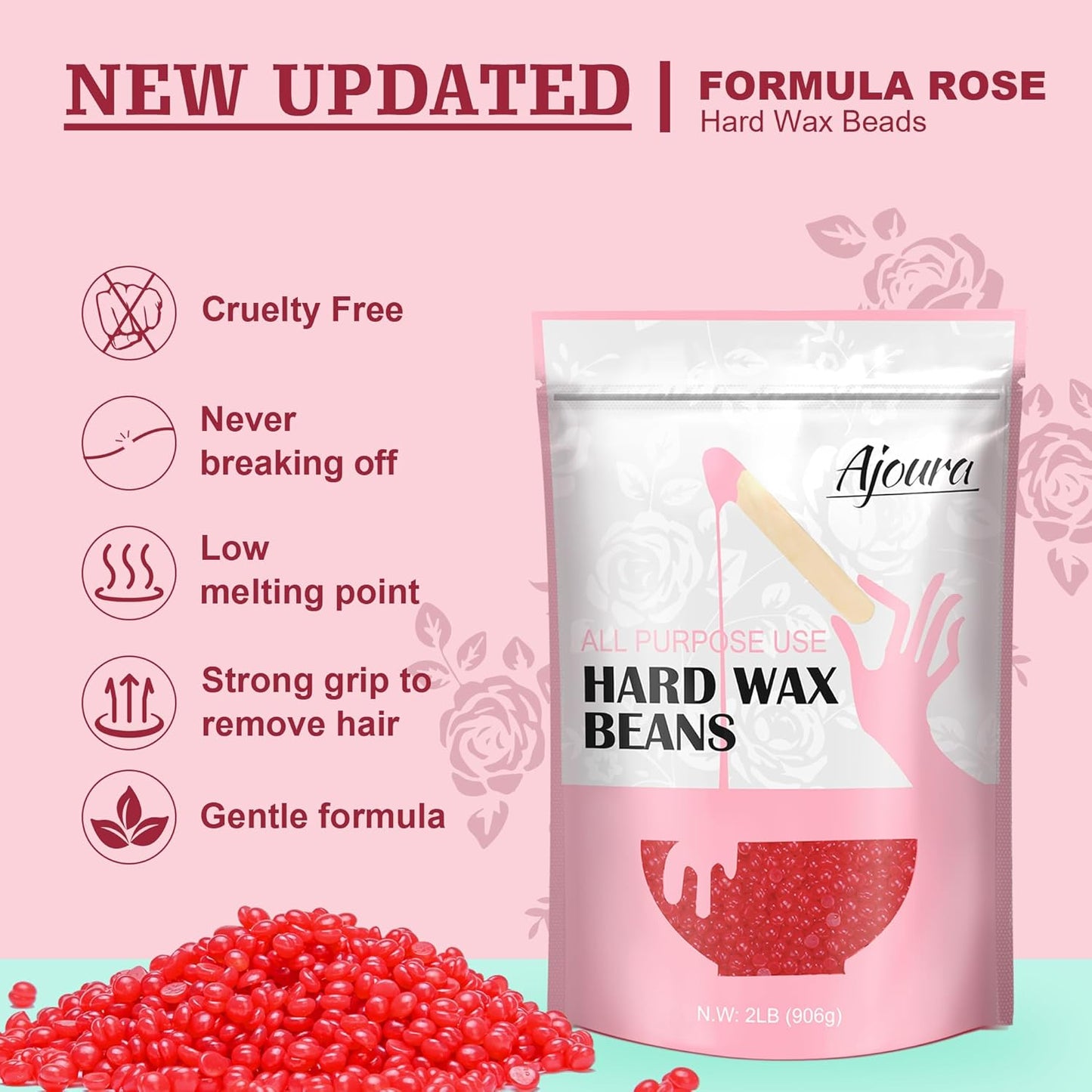 Hard Lavender Wax Beads 1Lb – Full Body Hair Removal | Brazilian, Bikini, Face