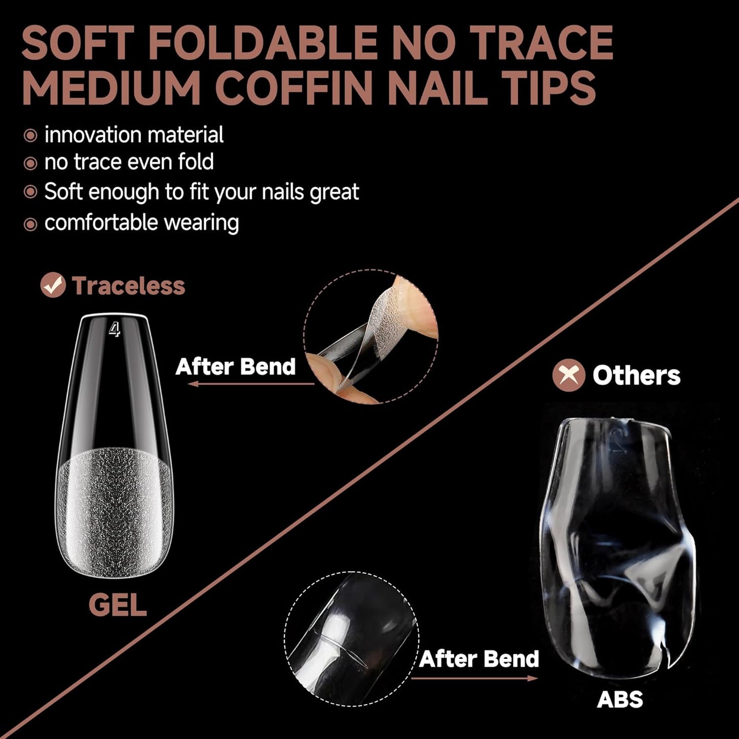 Soft Gel Nail Tips | 40ml Strong Adhesive Gel for Acrylic & Press-On Nails