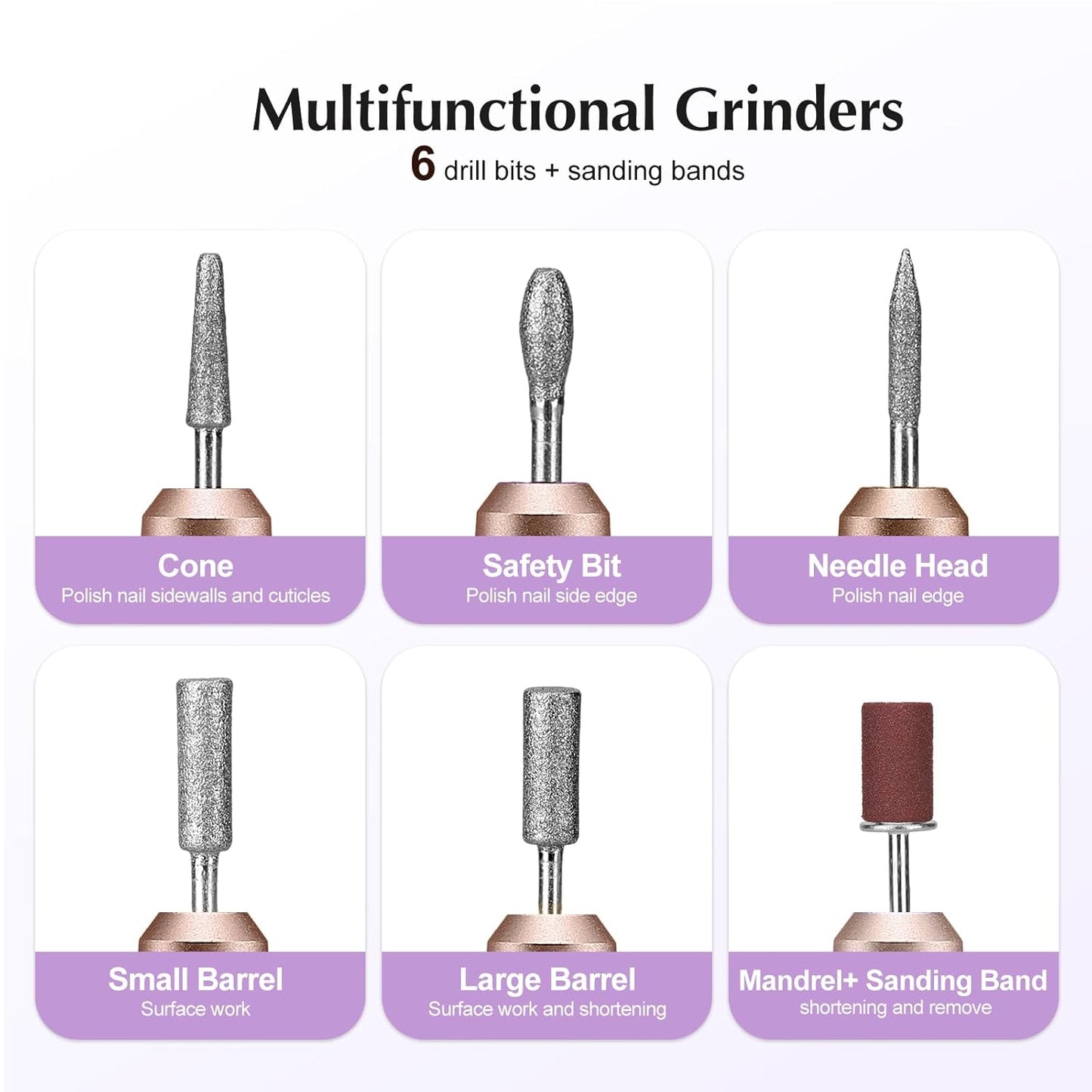 Professional Electric Nail Drill Kit | Portable Acrylic & Gel Nail File Tools