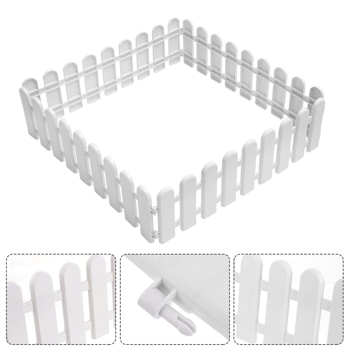 Yiho Indoor Tent Rabbit Playpen Small Animal Pet Safety Fences White 4pcs