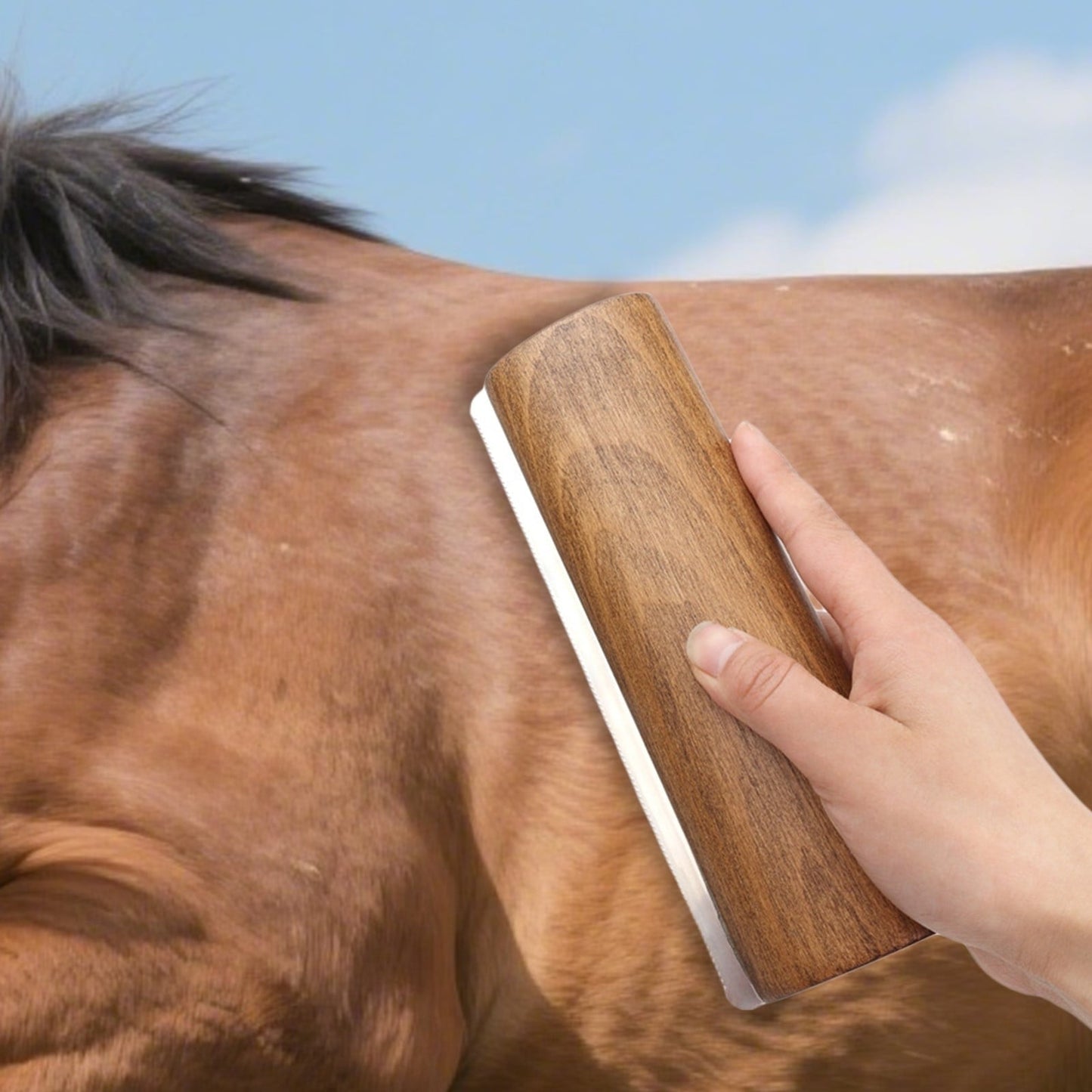 Horse Deshedding Brush - Professional Grooming Tool for All Hair Types | Pet Hair Removal & Shedding Comb | Heavy-Duty Curry Comb for Horses, Dogs & Livestock