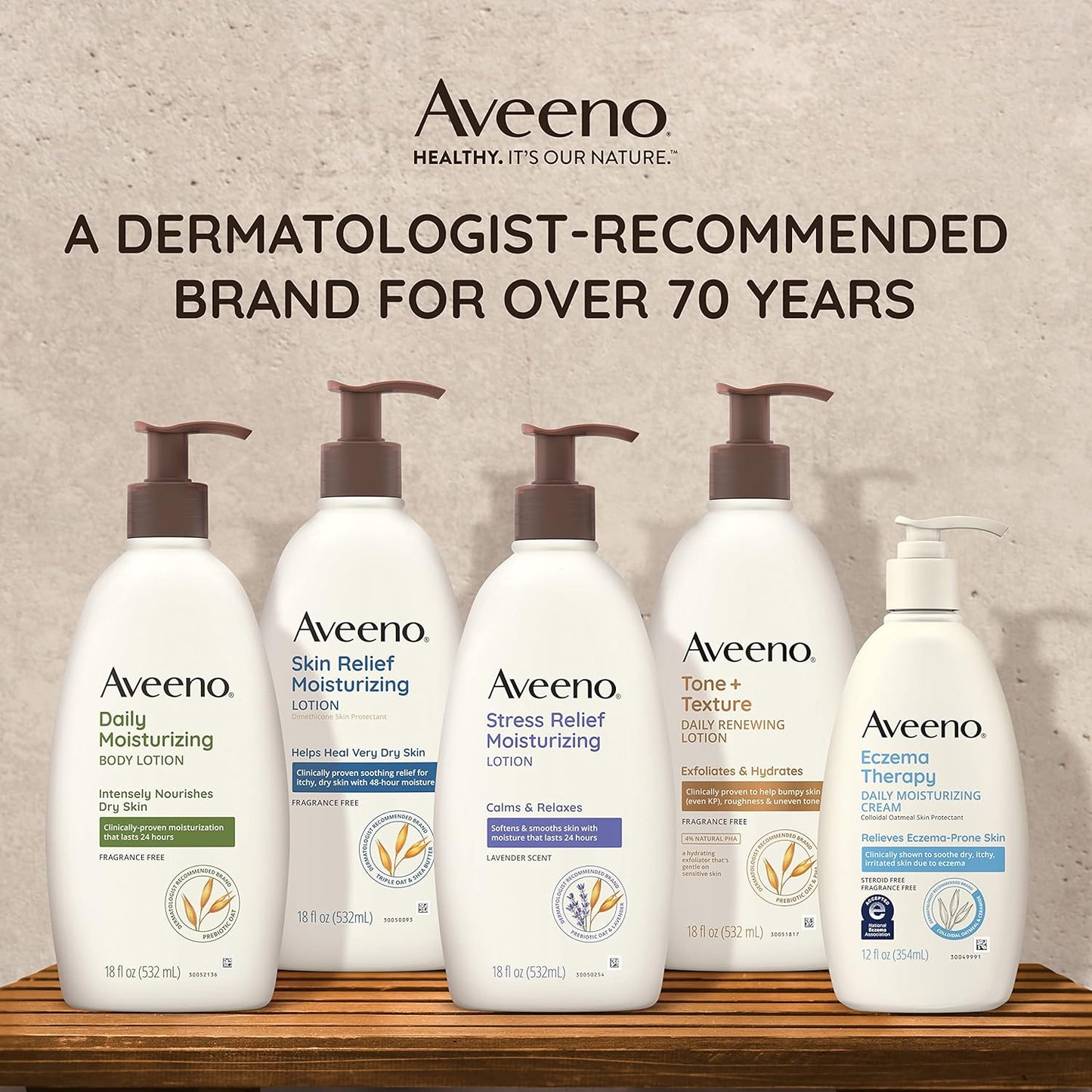 Aveeno Daily Moisturizing Body Lotion | Fragrance-Free & Non-Greasy | 18 Fl Oz