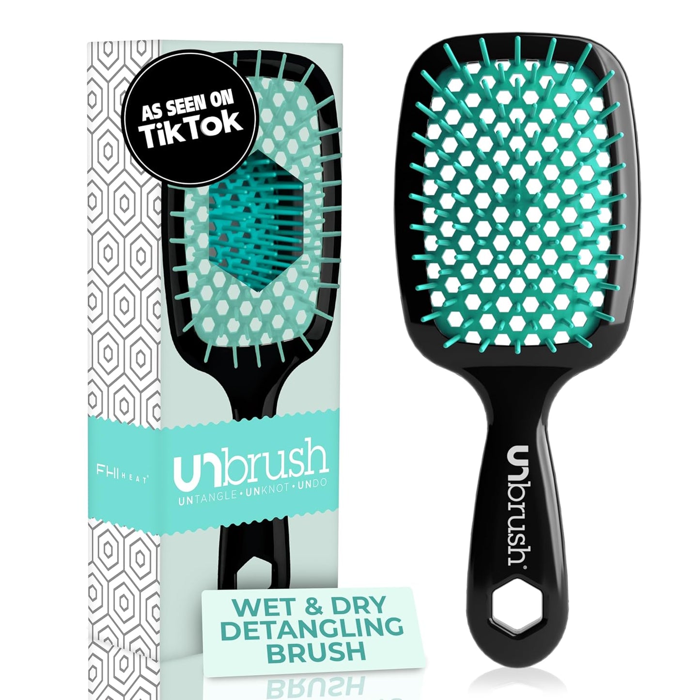 FHI Heat UNbrush Detangling Brush | Pain-Free for All Hair Types | Lightweight & Durable