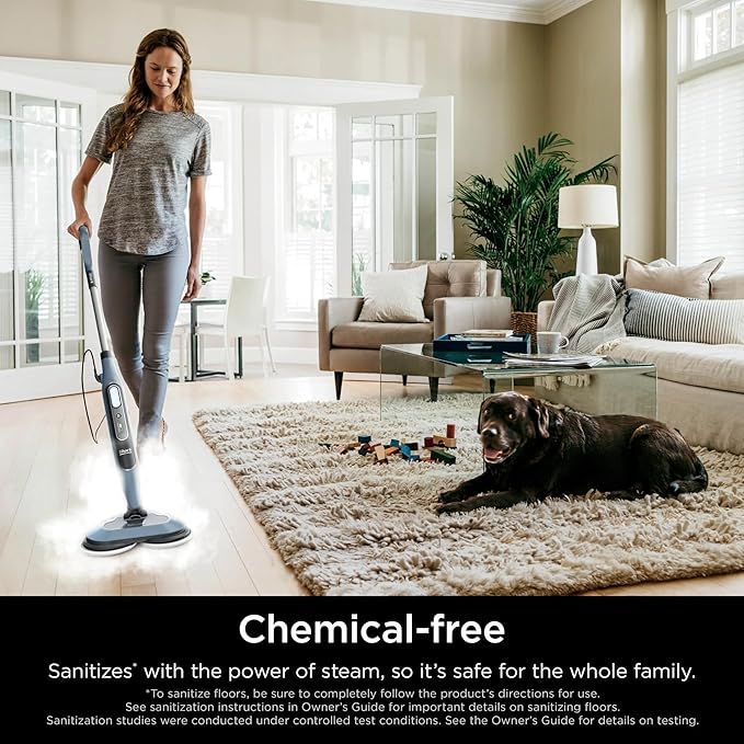 Shark S8000 Steam & Scrub All-in-One Scrubbing and Sanitizing Hard Floor Steam Mop pure water (Renewed)