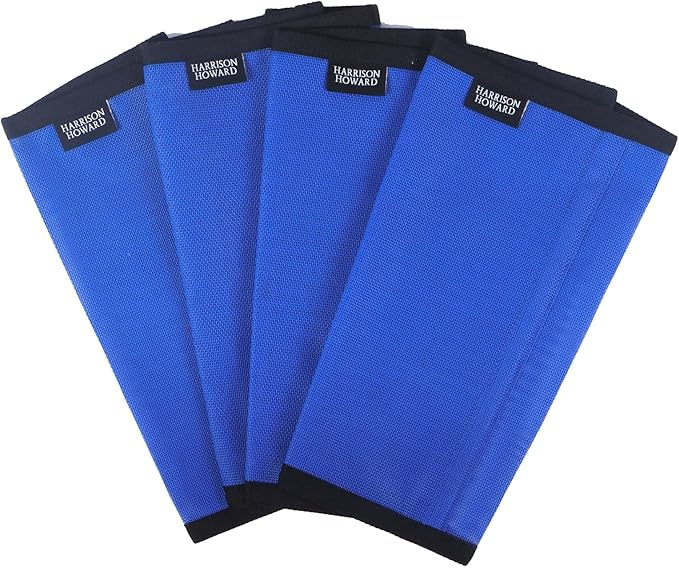 Harrison Howard Loose-Fitting Horse Fly Leggings Breathable, Tear-Resistant Fine Mesh Leg Guards Stay-on Comfortable Fly Boots (Set of 4) Blue Mini