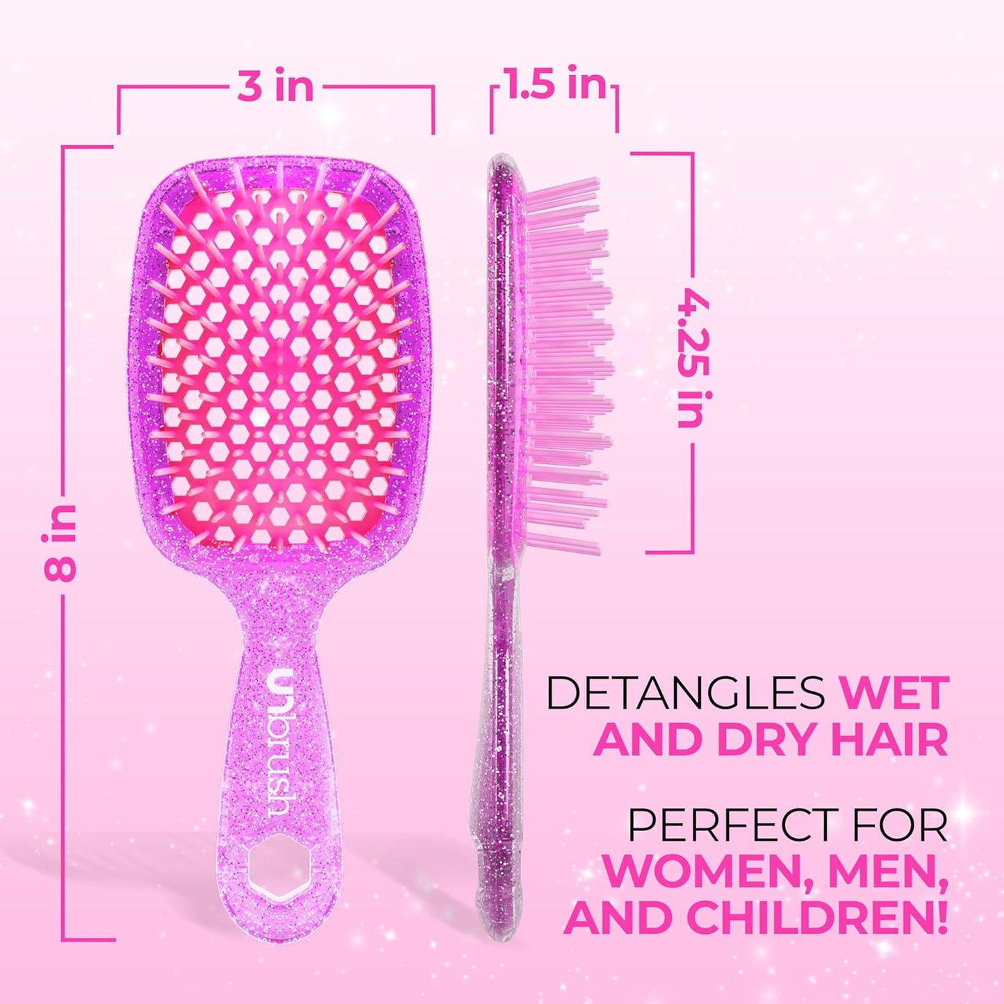 FHI Heat UNbrush Detangling Brush | Pain-Free for All Hair Types | Lightweight & Durable