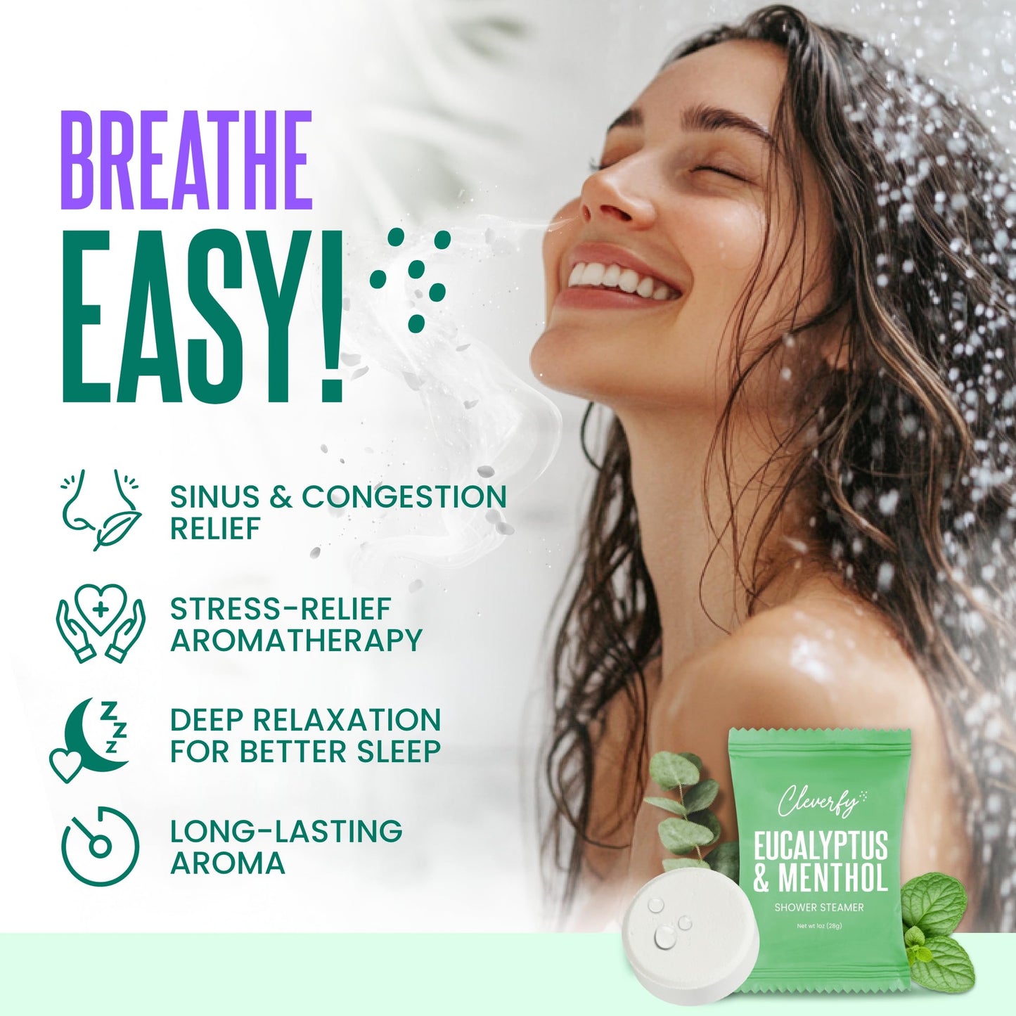Cleverfy Shower Steamers Aromatherapy - Valentines Day Gifts for Her, Him, Women, Daughter, Mom, Girlfriend, Wife, Teen Girls and Boys - Valentines Gifts for Her, Him, Women and Men - 6 Tablets