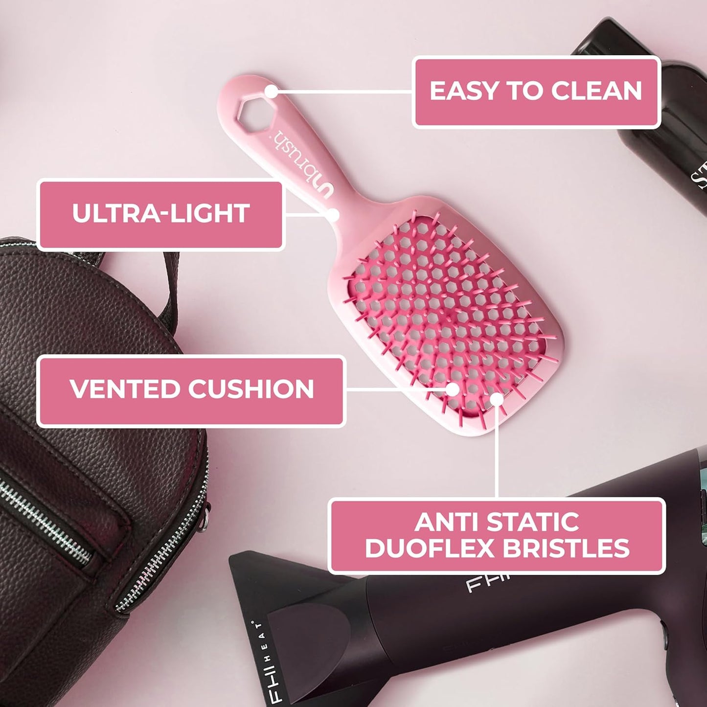 FHI Heat UNbrush Detangling Brush | Pain-Free Brushing for All Hair Types
