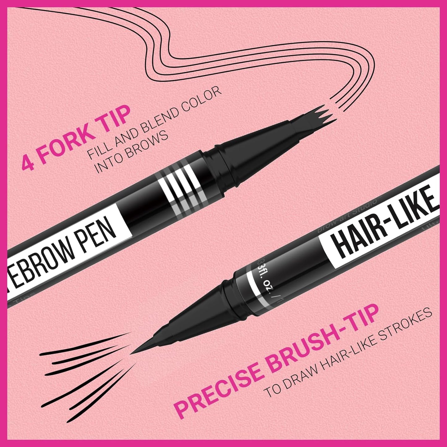 iMethod Microblading Eyebrow Pen | 2-in-1 Dual-Ended Pencil for Women – Grey
