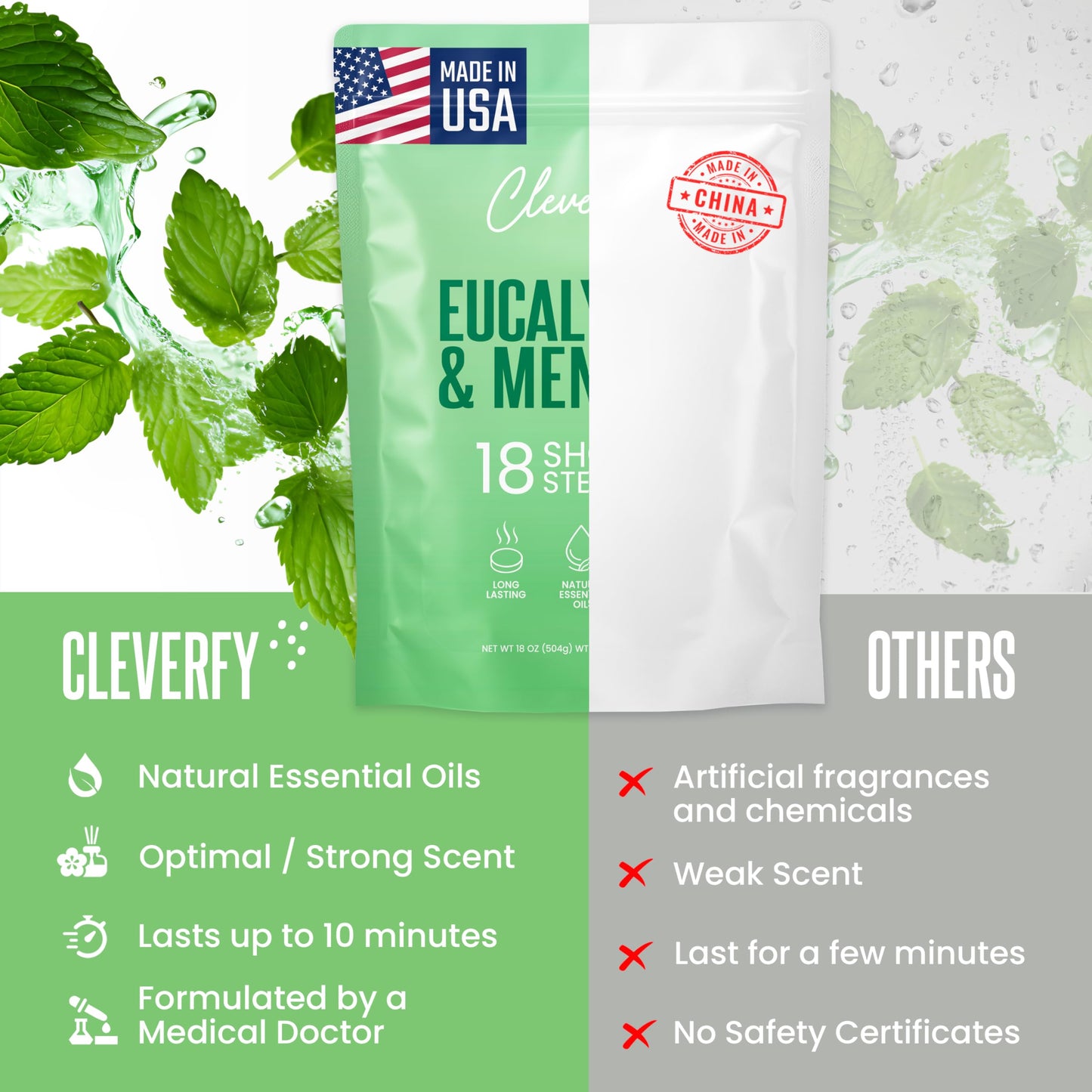 Cleverfy Shower Steamers Aromatherapy - Valentines Day Gifts for Her, Him, Women, Daughter, Mom, Girlfriend, Wife, Teen Girls and Boys - Valentines Gifts for Her, Him, Women and Men - 6 Tablets