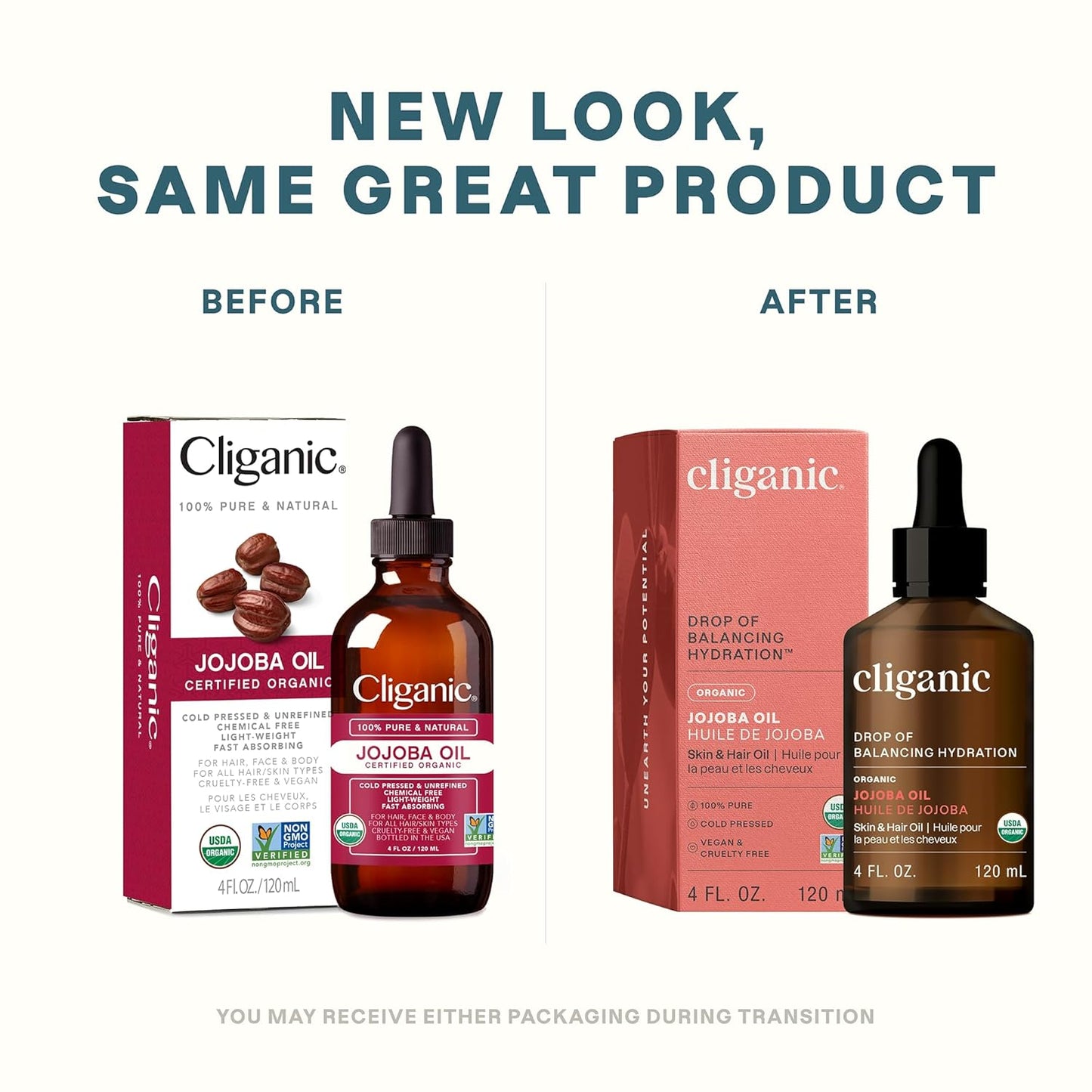 Cliganic 16 Oz Organic Jojoba Oil | 100% Pure Cold Pressed Carrier Oil