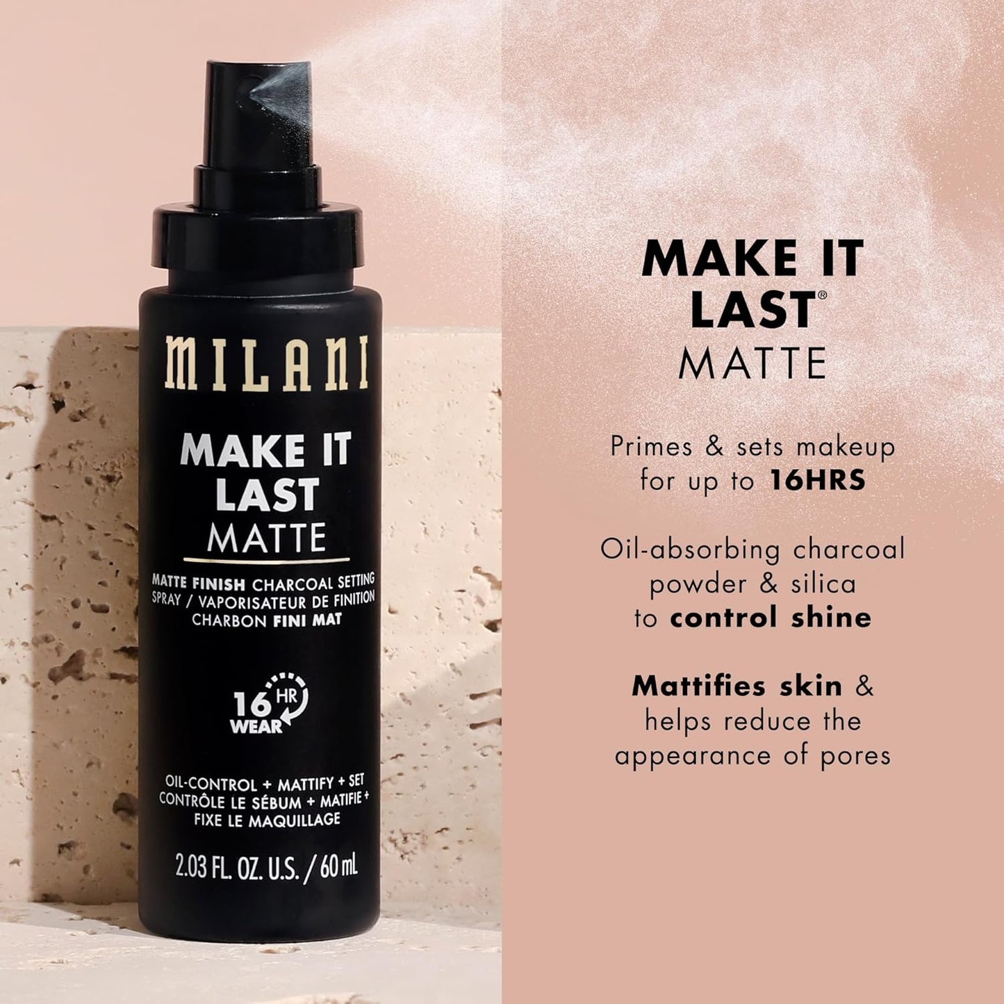 Milani Dewy Setting Spray & Primer | Hydrating Makeup Finish | 2 Pack
