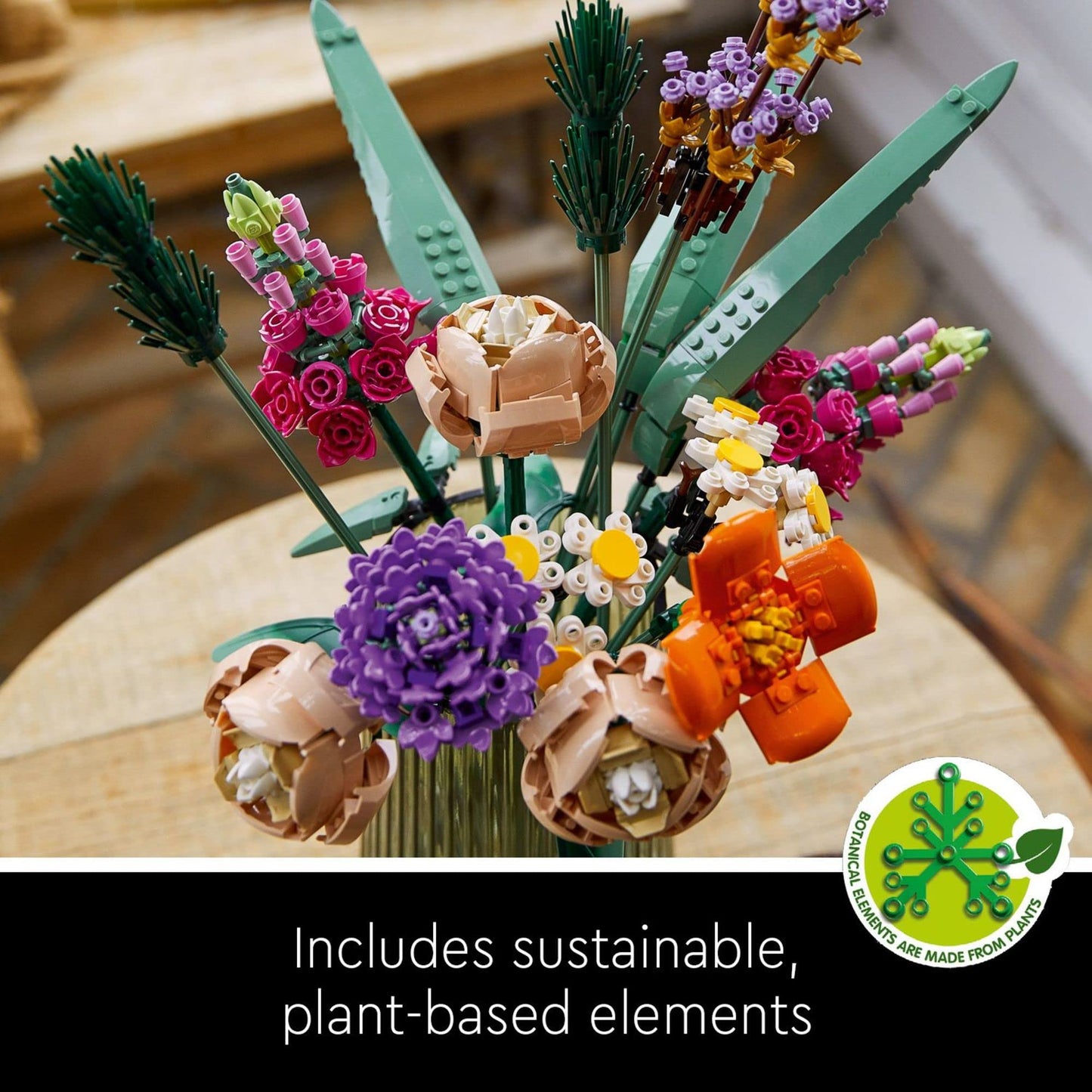 LEGO Botanicals Flower Bouquet Building Set - Artificial Flowers for Decoration for Home and Display, Ages 18+ - for Table, Desk, Office - Gift for Birthdays - 10280