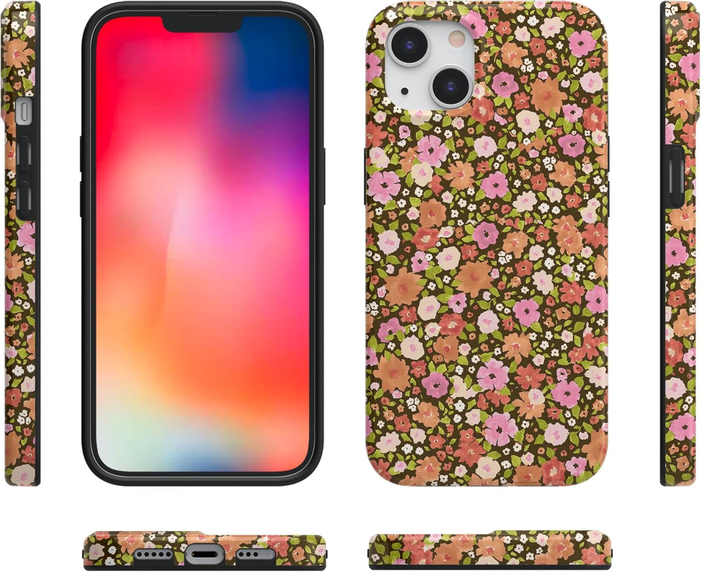 Casely iPhone 13 Case | Field of Flowers | Pastel Floral | Compatible with MagSafe | Classic Ultra Slim Design