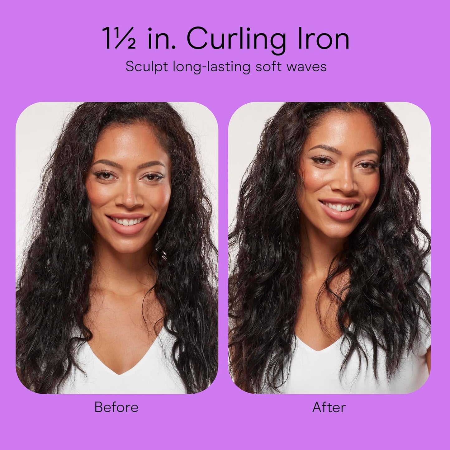 Conair Double Ceramic 1-Inch Curling Iron | Classic Curls | White/Rose Gold