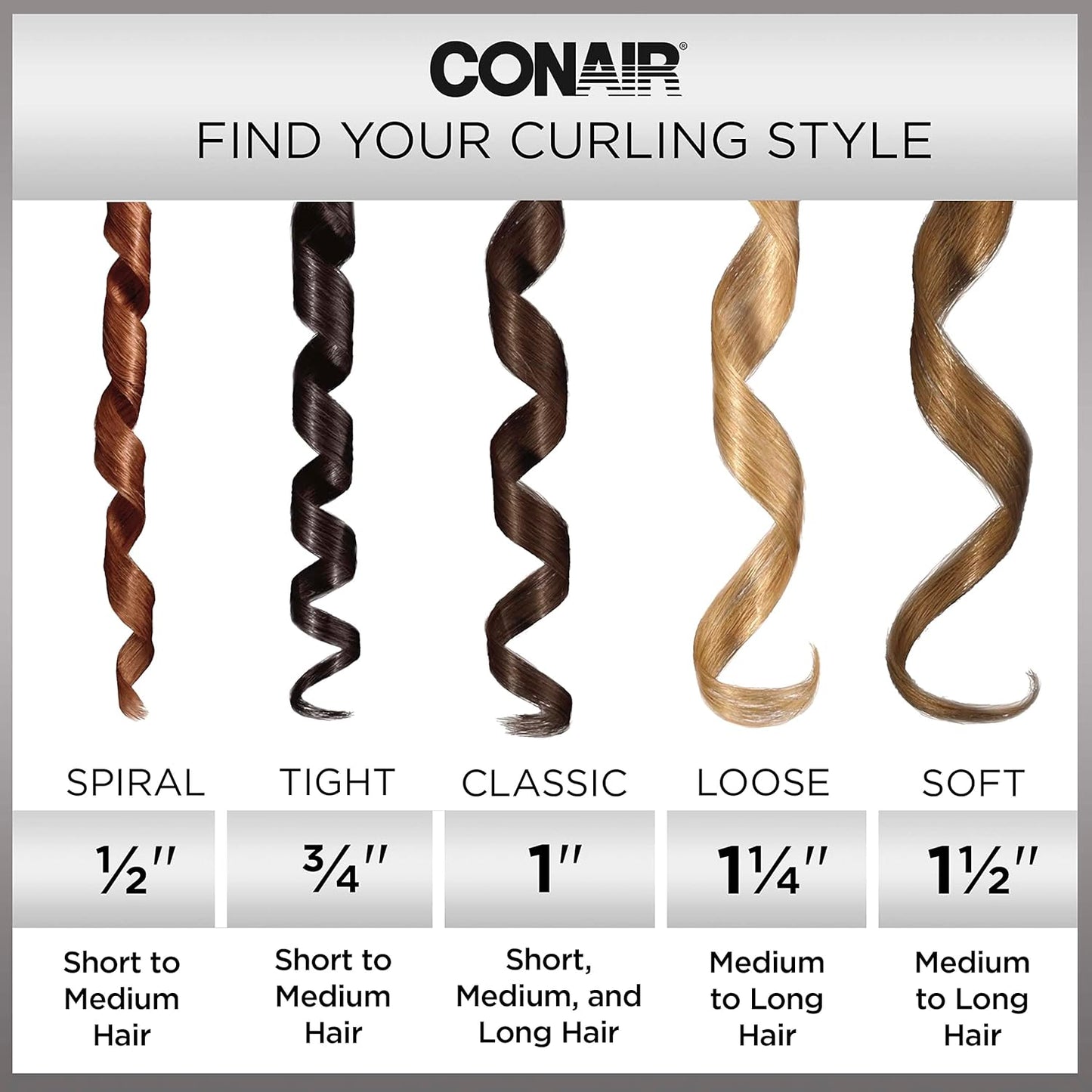 Conair Double Ceramic 1.5-Inch Curling Iron | Soft Waves for Medium & Long Hair