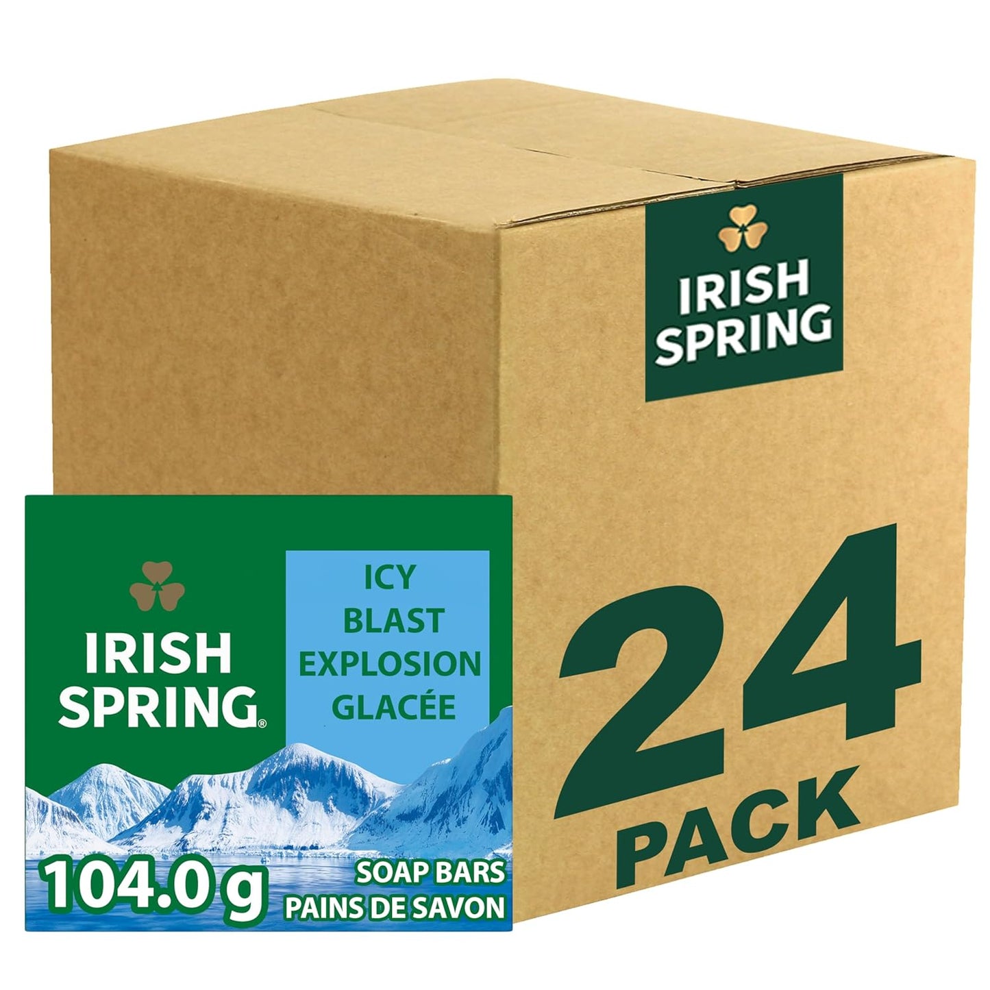 Irish Spring Men's Exfoliating Bar Soap | Fresh & Clean | 24 Pack | 3.7 Oz