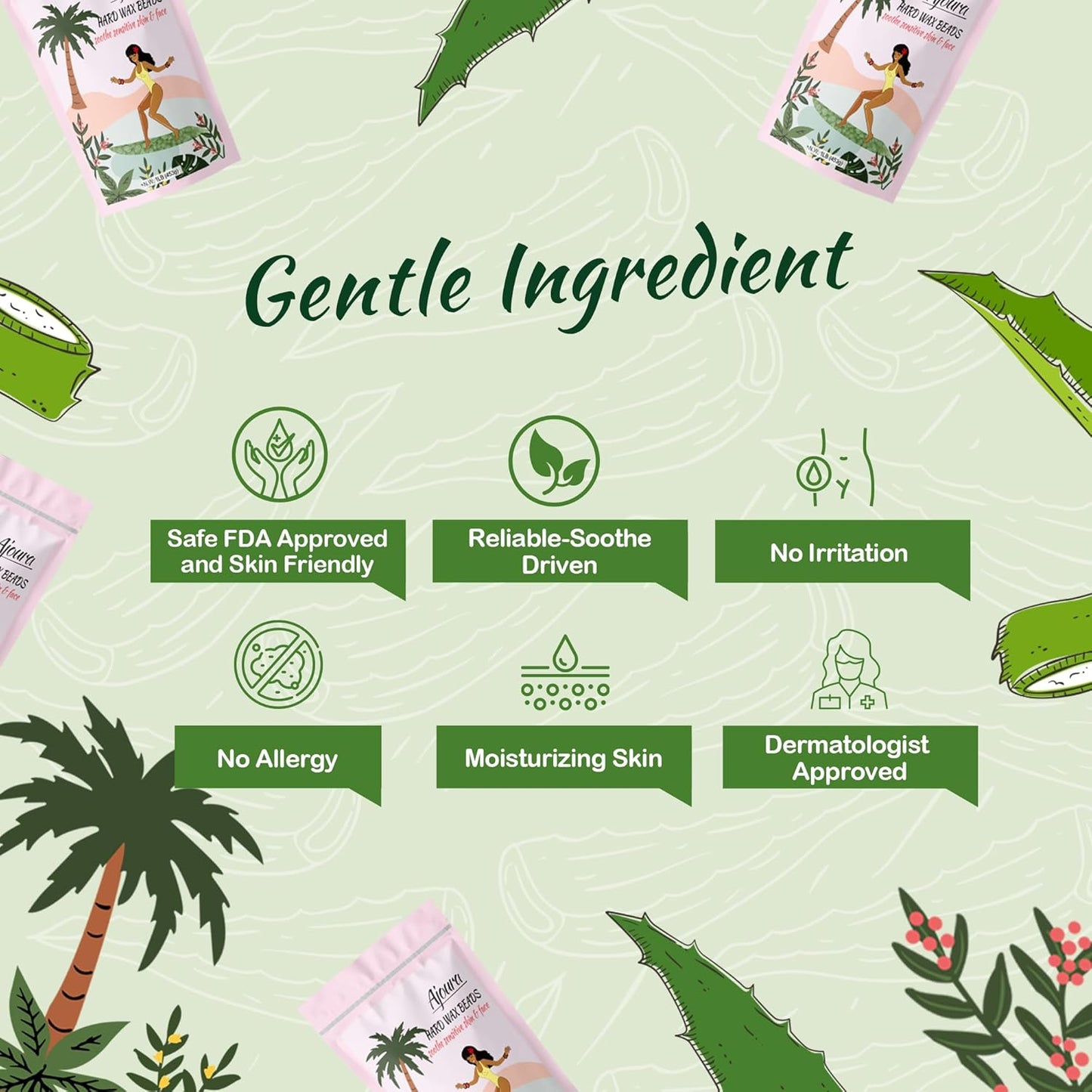 1Lb Ajoura Refill Wax Beans | Coarse Brazilian Wax for At-Home Hair Removal
