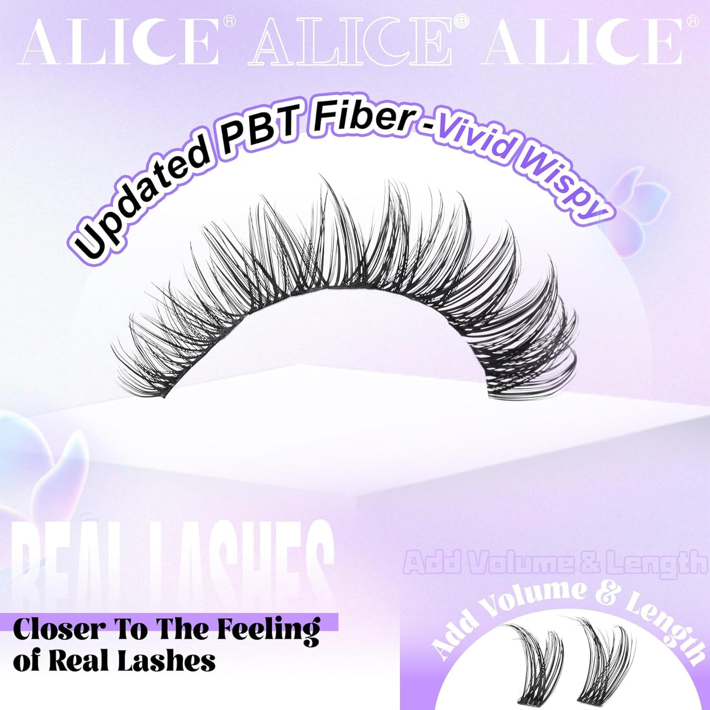 Natural Wispy Lash Extension Kit | 140pcs Clear Band Cluster Lashes for DIY