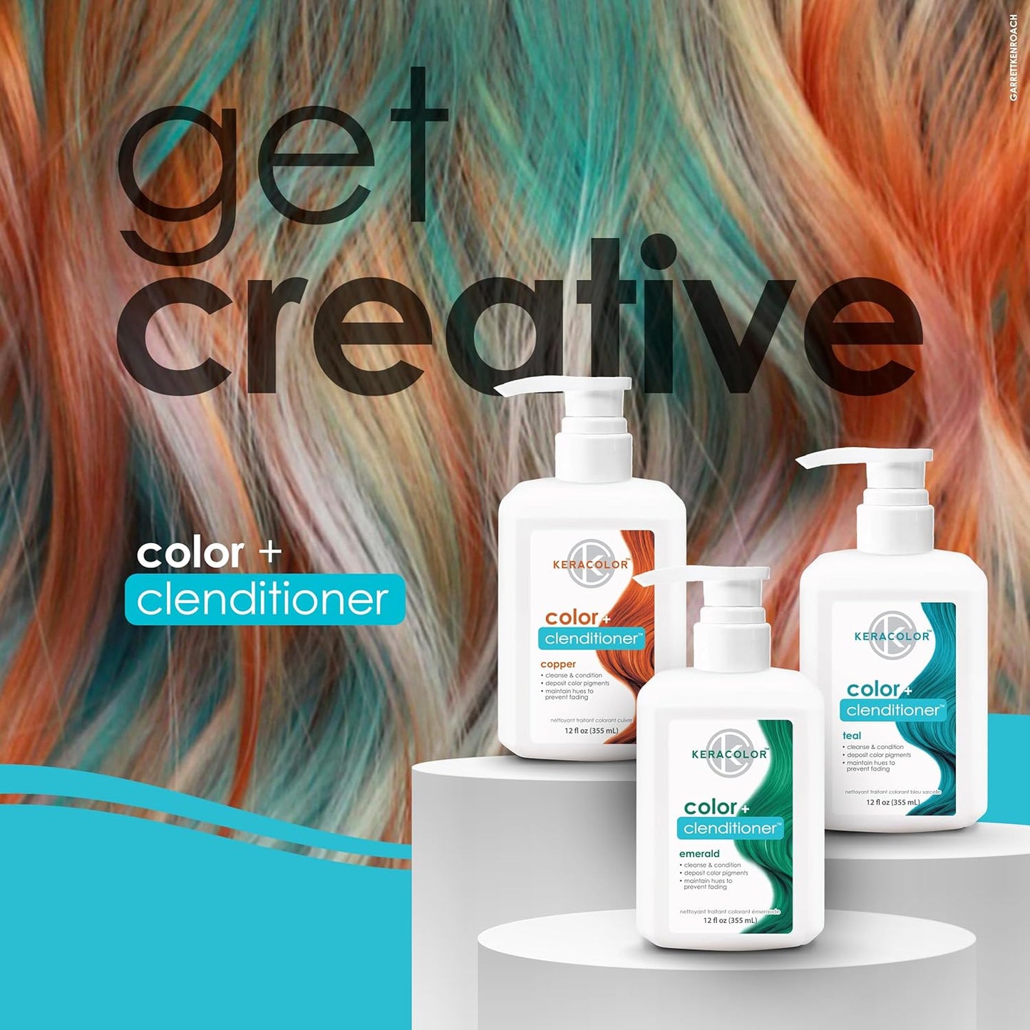 Keracolor 3-In-1 Color-Depositing Conditioner | Gently Cleanses & Conditions | 12 Fl Oz