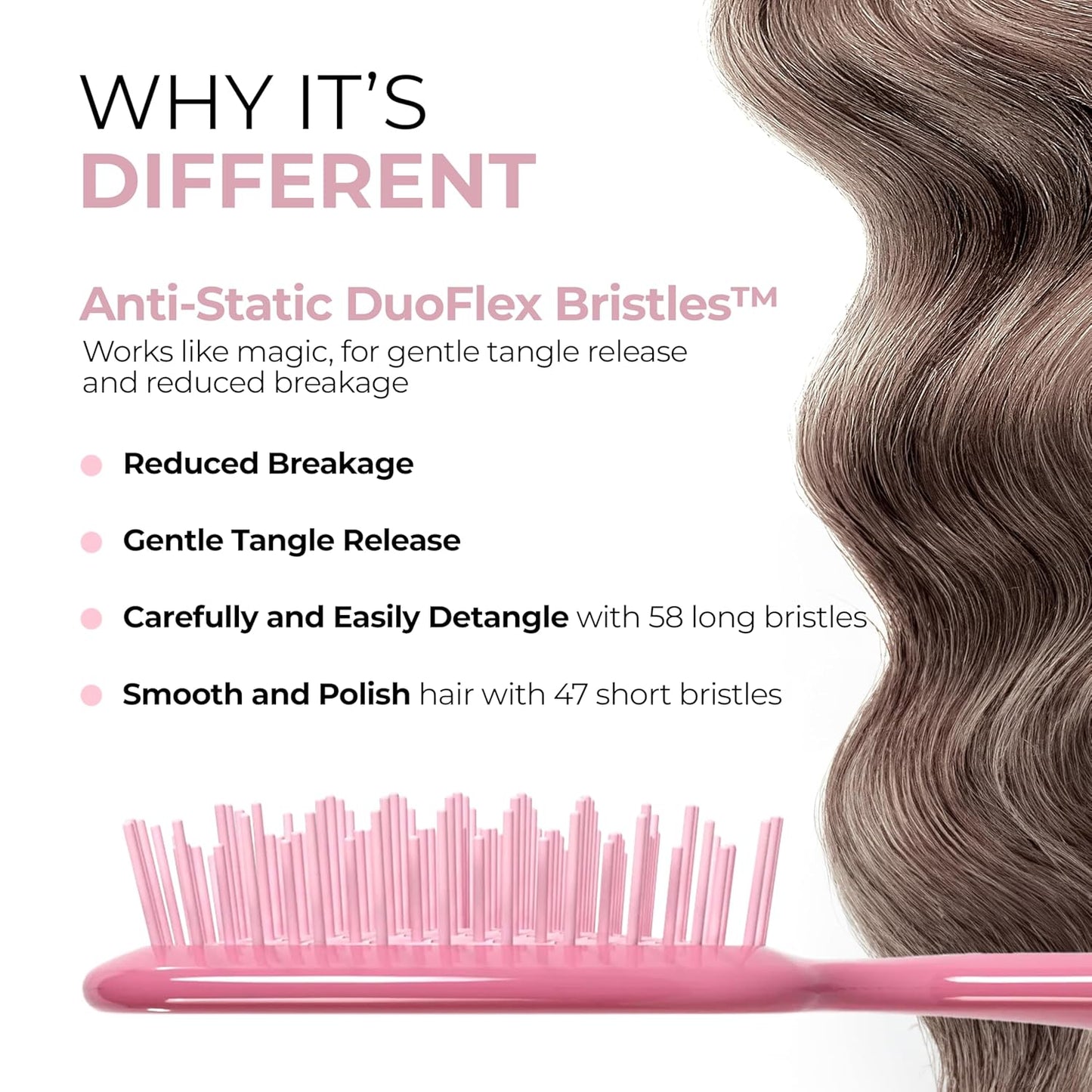 FHI Heat UNbrush Detangling Brush | Pain-Free for All Hair Types | Lightweight & Anti-Static