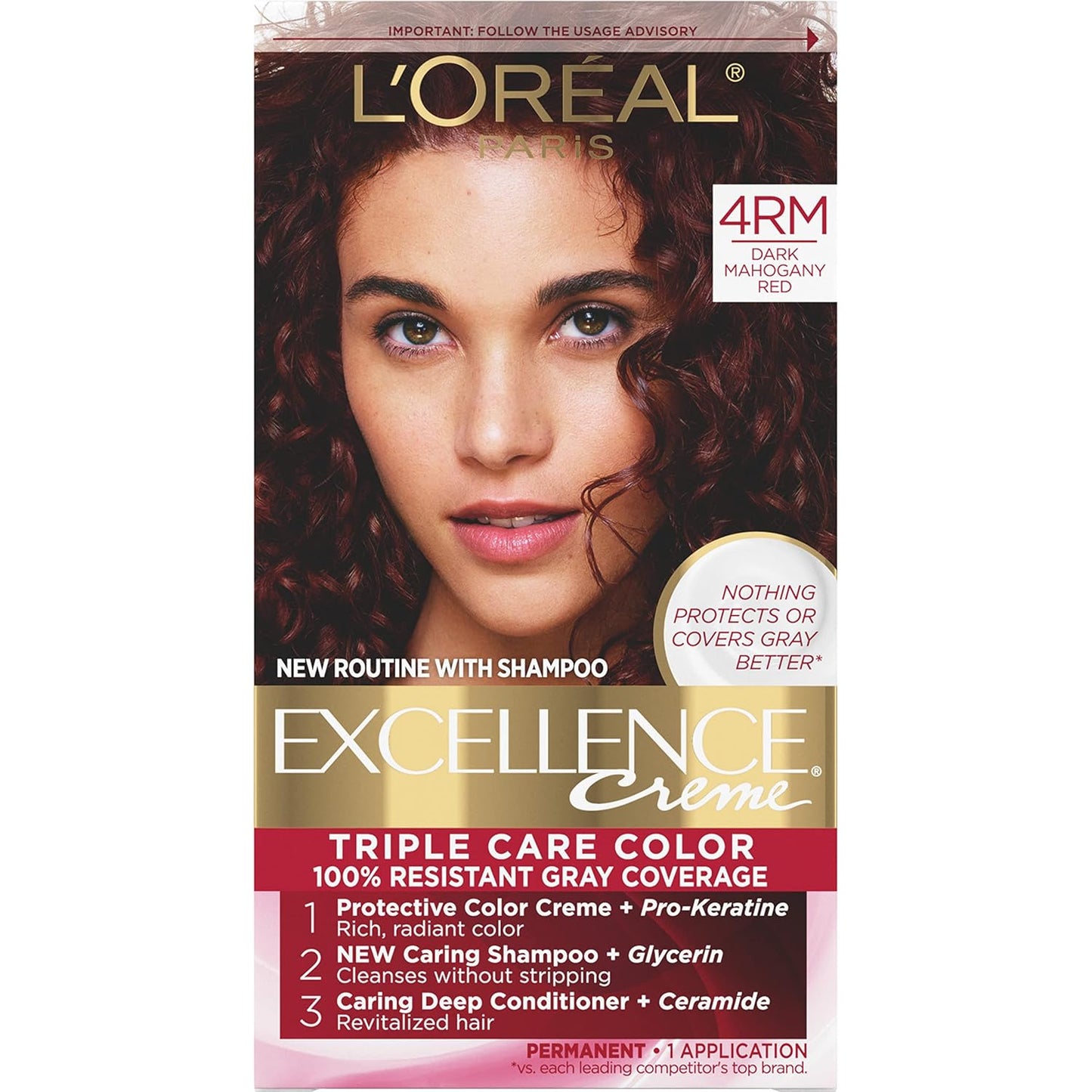 L'Oreal Paris Excellence 6R Light Auburn Hair Color | Gray Coverage | 8 Weeks
