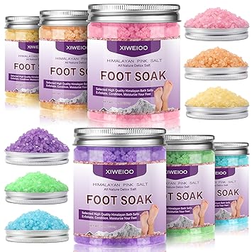 Himalayan Pink feet soka Salt 3 Set Kit Lavender Scent Orange Rose Foot Soak Salts with Epsom Set-Foot Athletes spa Itching,Foot Bath Tea Tree Oil Care