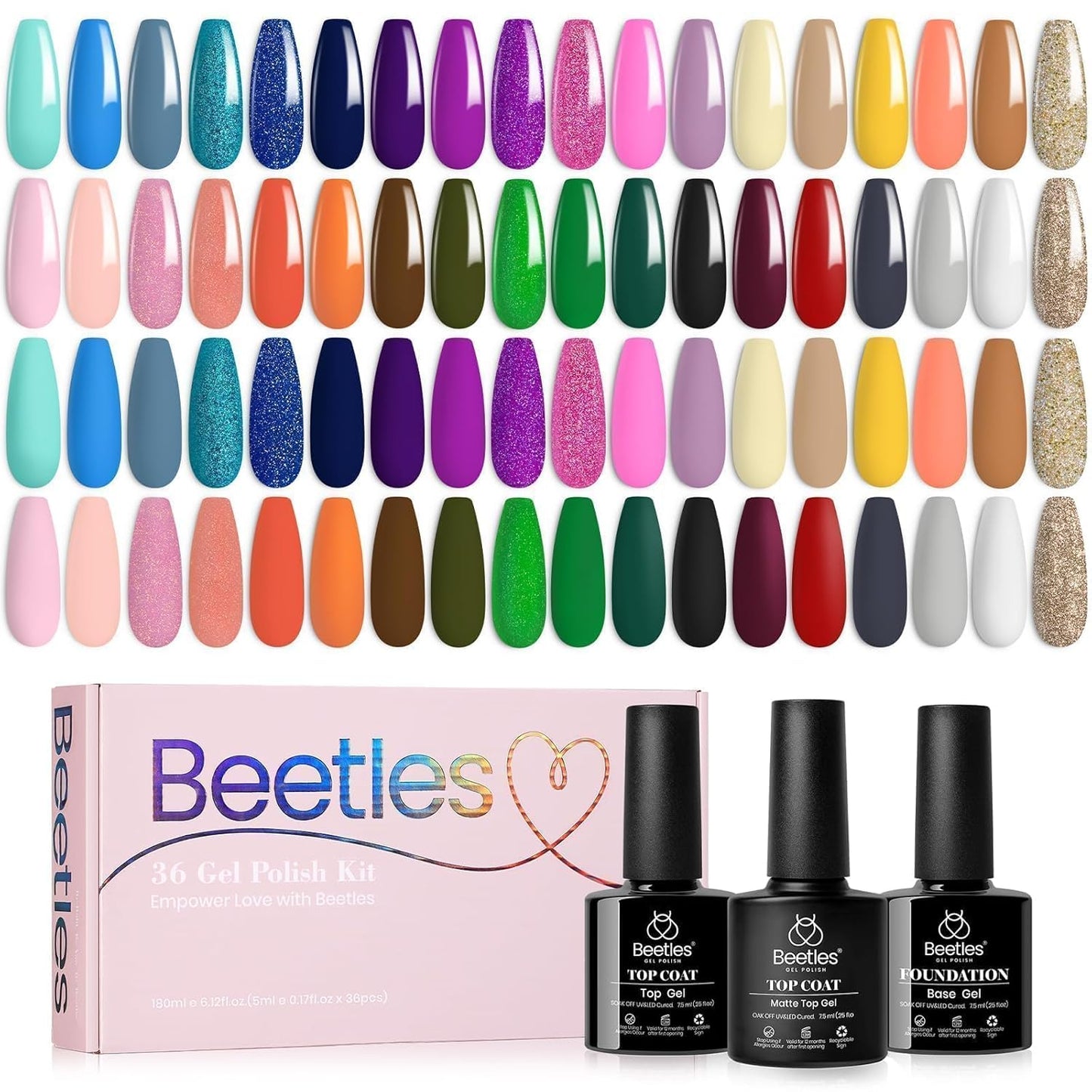 45 Colors Gel Nail Polish Kit | UV Light & Nail Tools | Travel-Friendly Gift for Women